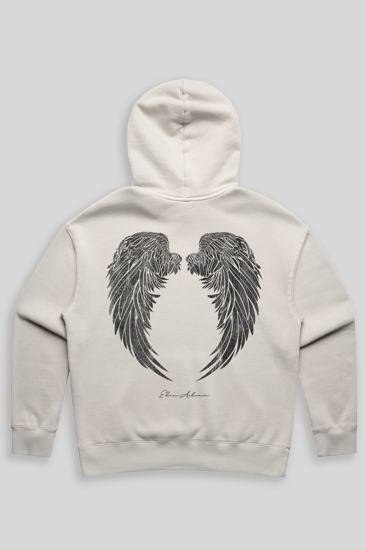 Eden Ashram Angel Wings Premium Faded Hood Faded Bone