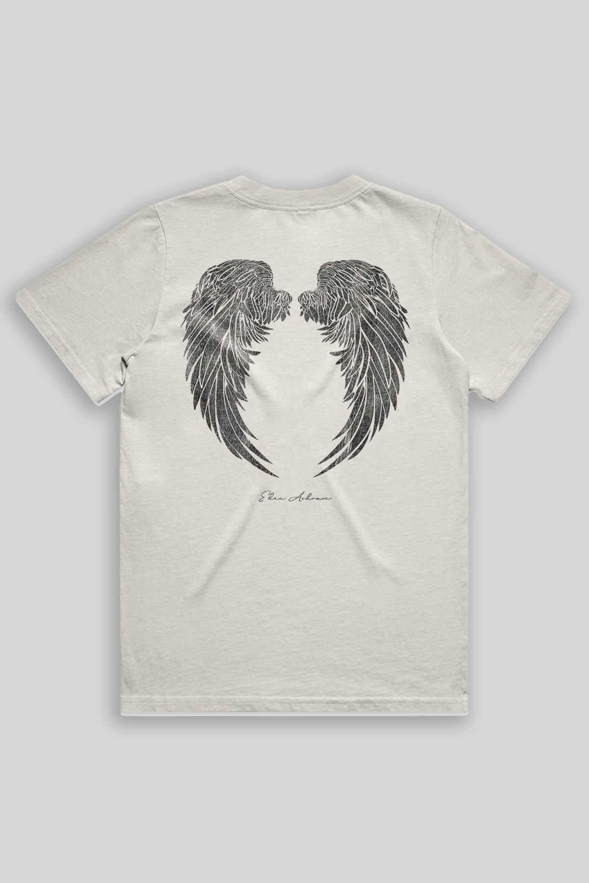 Eden Ashram Angel Wings Faded Rocker T-Shirt Faded Bone