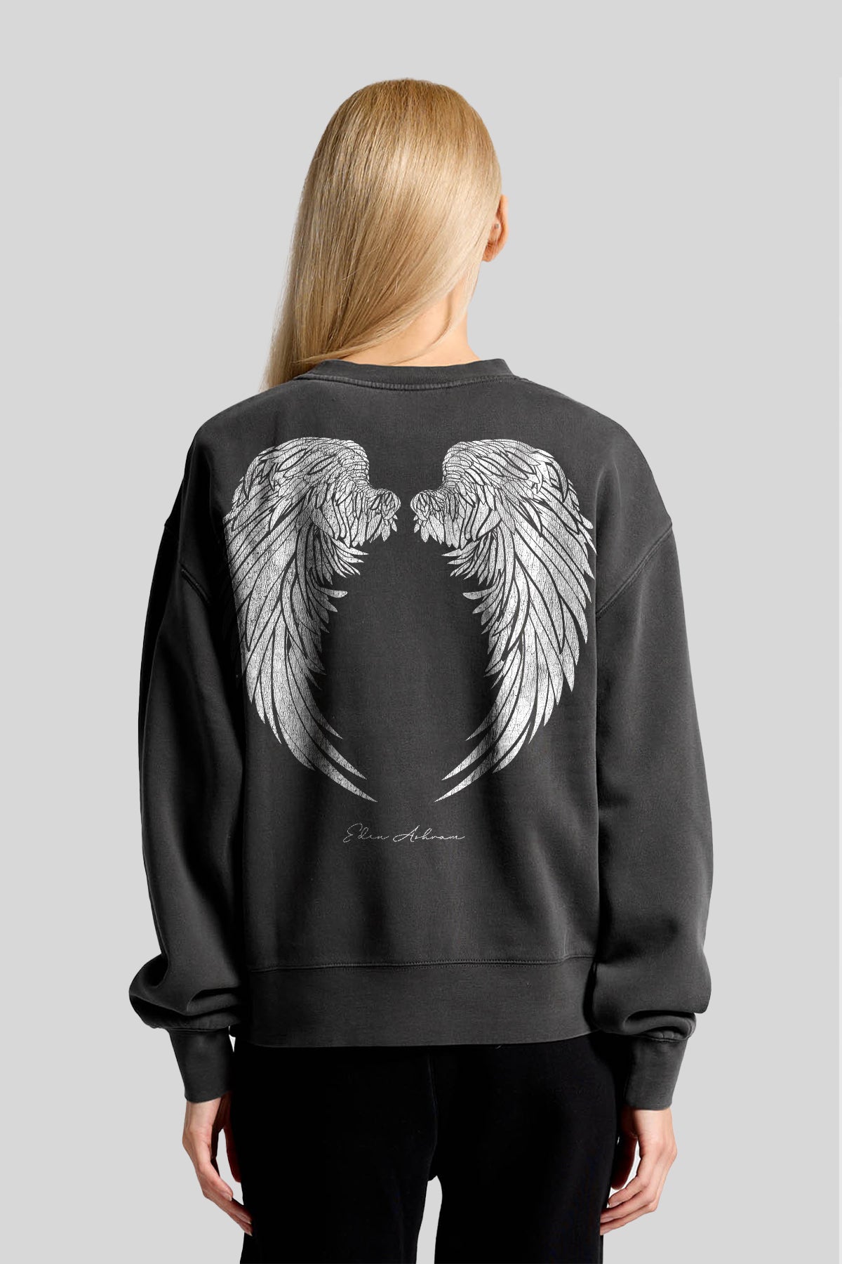 Eden Ashram Angel Wings Premium Faded Sweatshirt