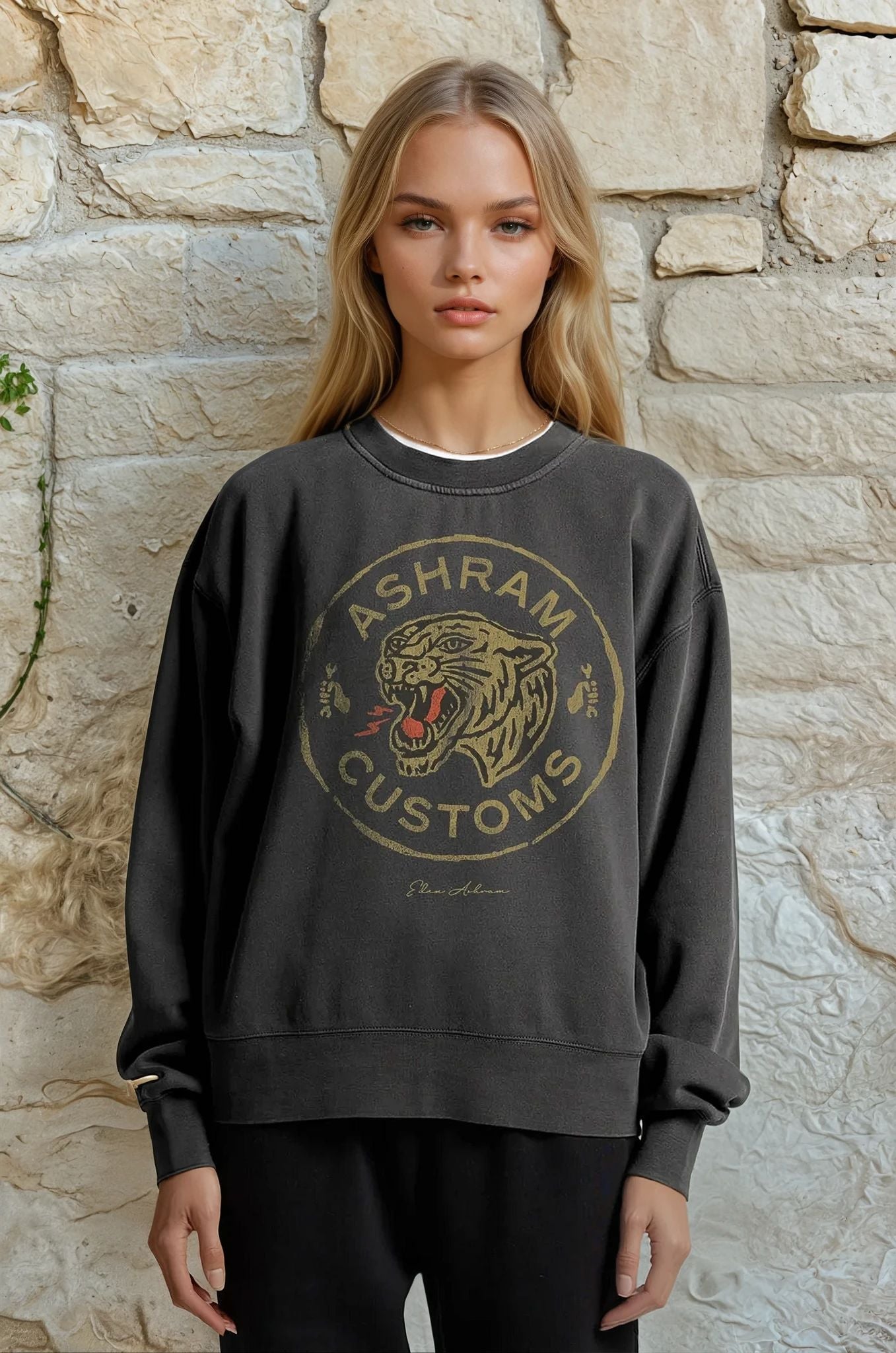 Eden Ashram Ashram Customs Faded Sweatshirt