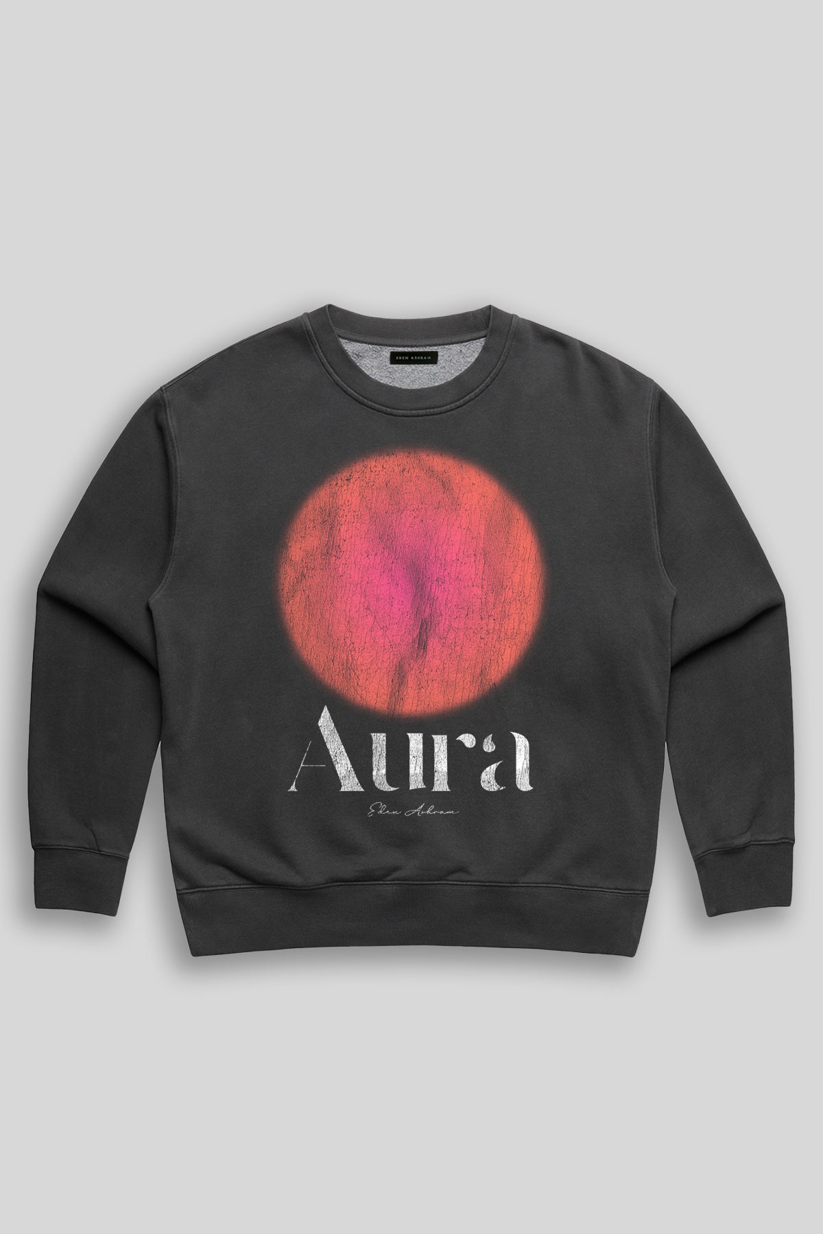 Eden Ashram Aura Premium Faded Sweatshirt Faded Black