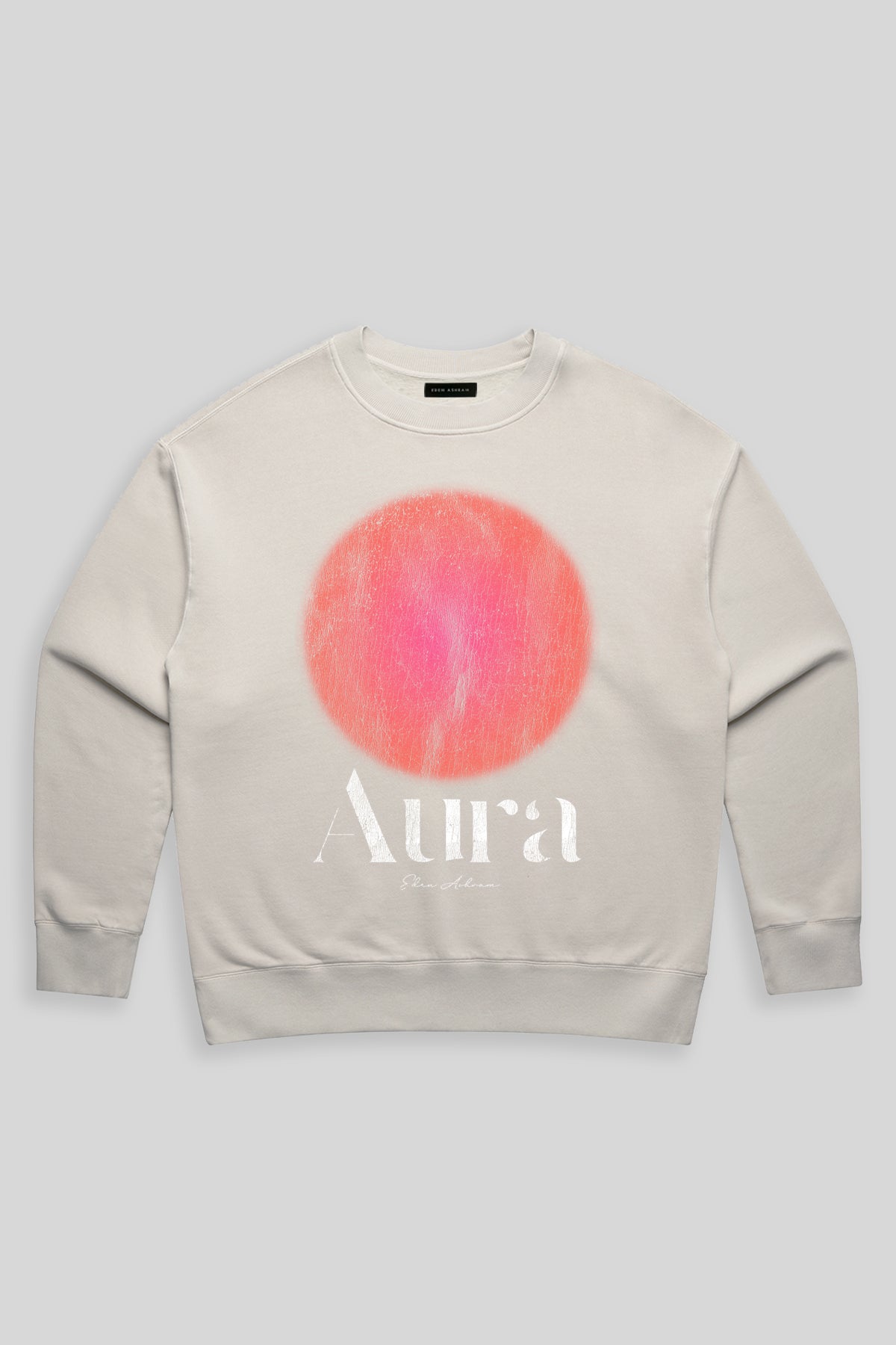 Eden Ashram Aura Premium Faded Sweatshirt Faded Bone