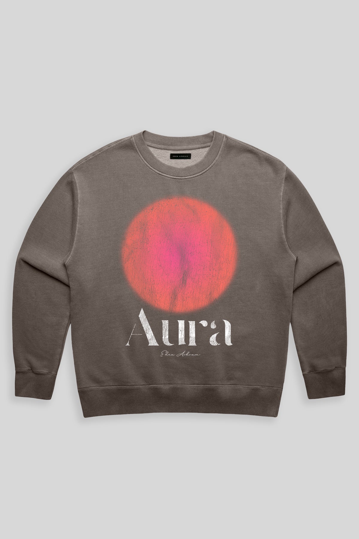 Eden Ashram Aura Premium Faded Sweatshirt Faded Grey