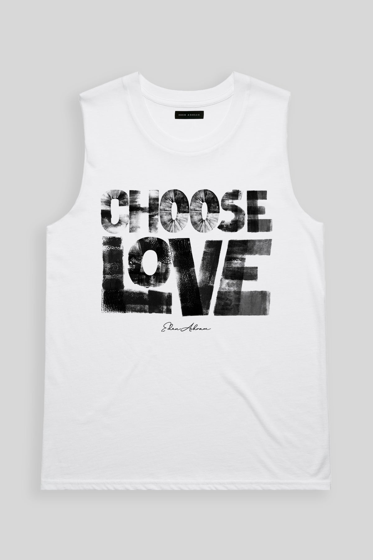 Eden Ashram Choose Love Venice Tank White