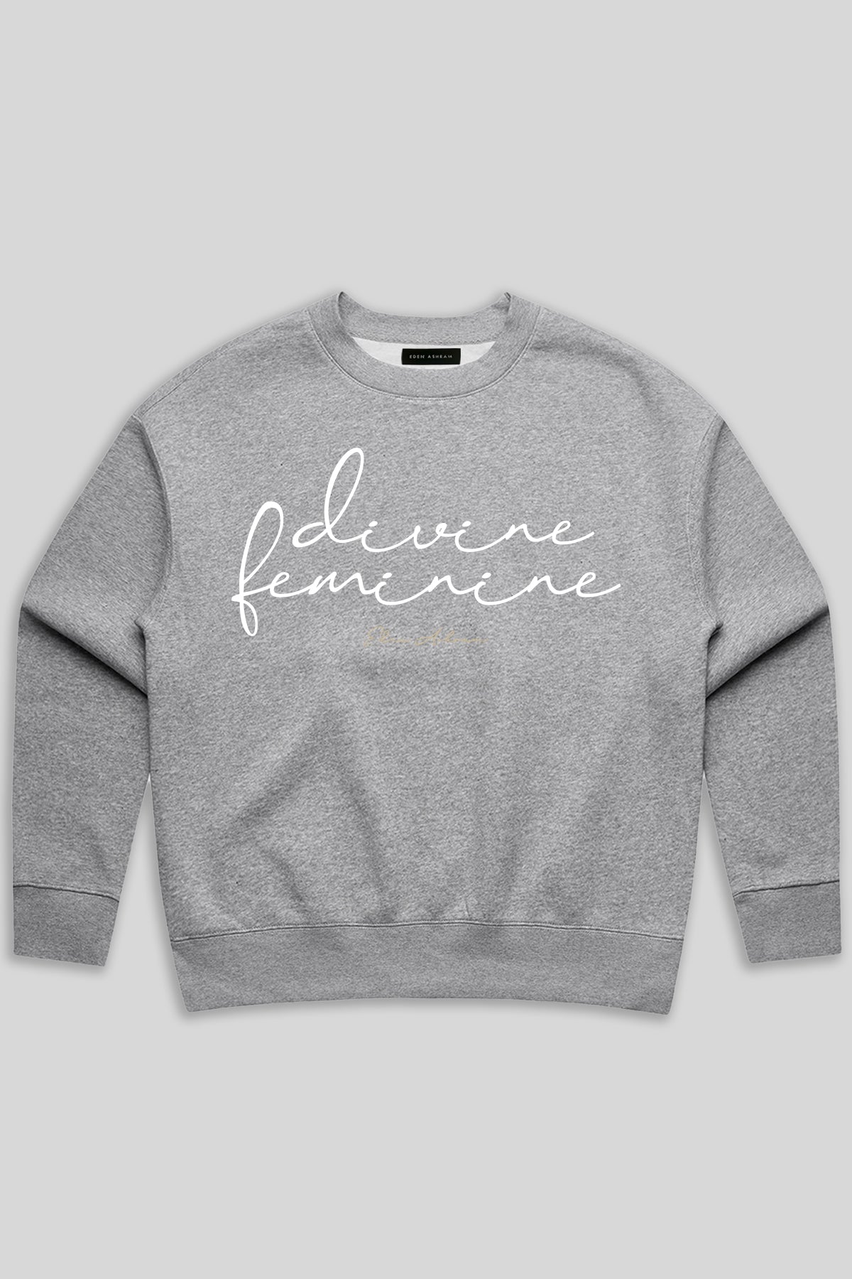 Eden Ashram Divine Feminine Premium Relax Crew Athletic Heather