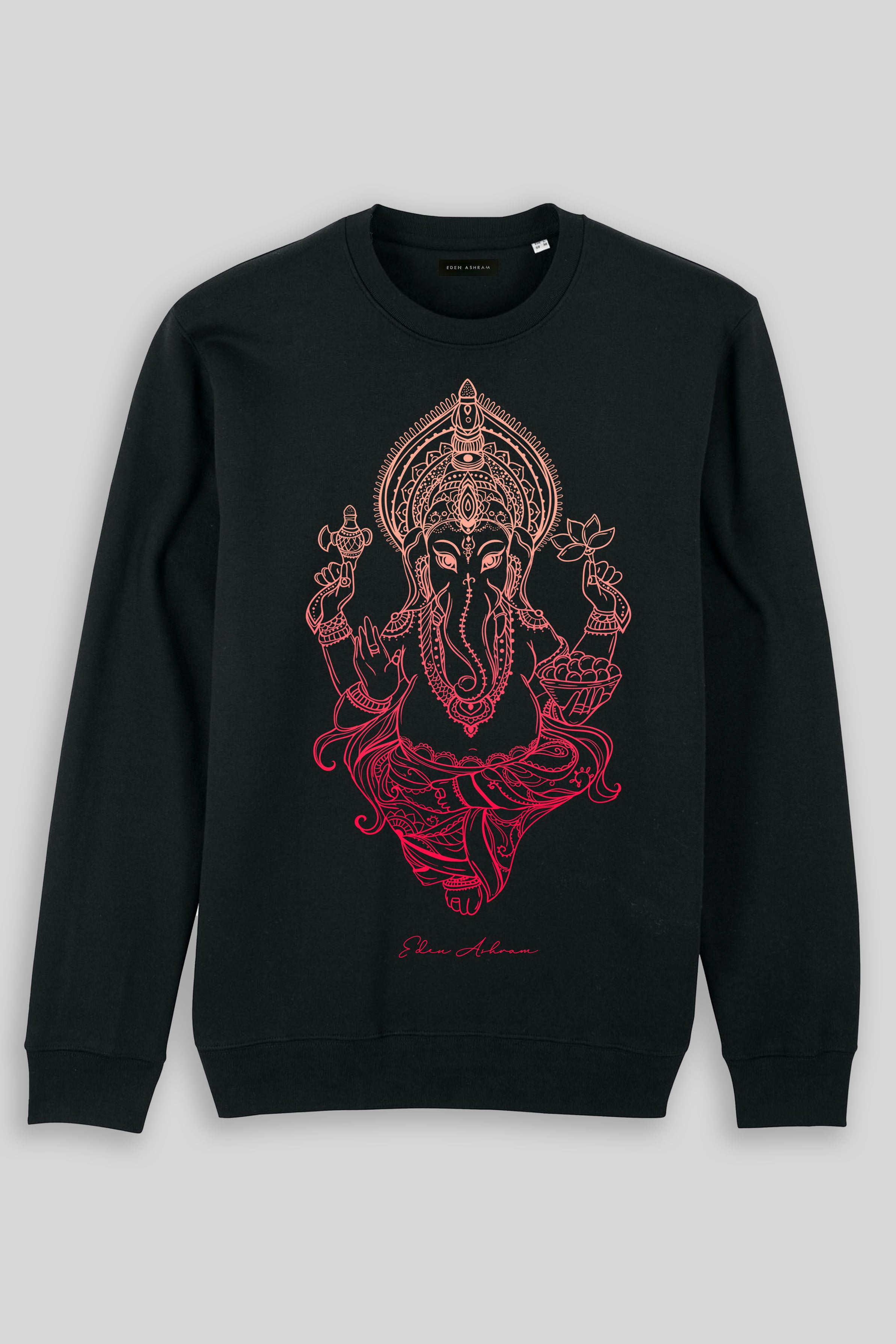 Eden Ashram Ganesha Iconic Sweatshirt Black