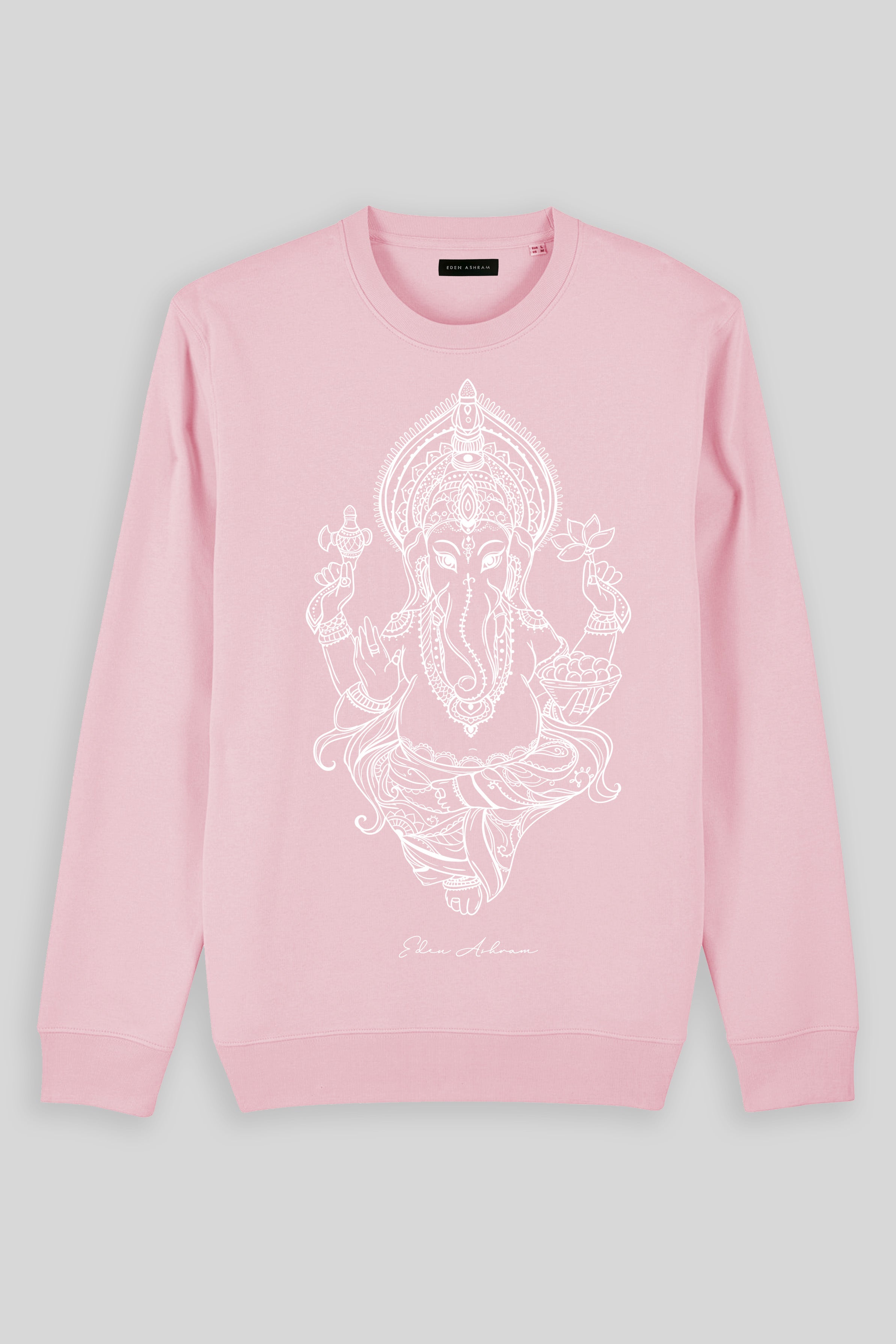 Eden Ashram Ganesha Iconic Sweatshirt Cotton Pink