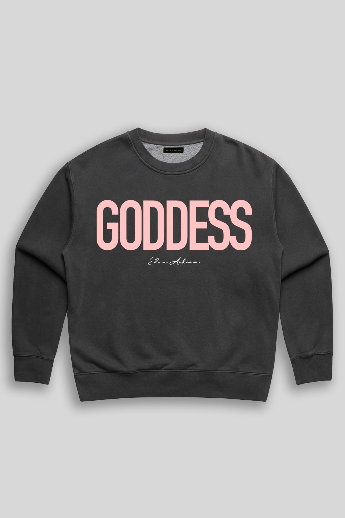 Eden Ashram Goddess Premium Faded Sweatshirt Faded Black