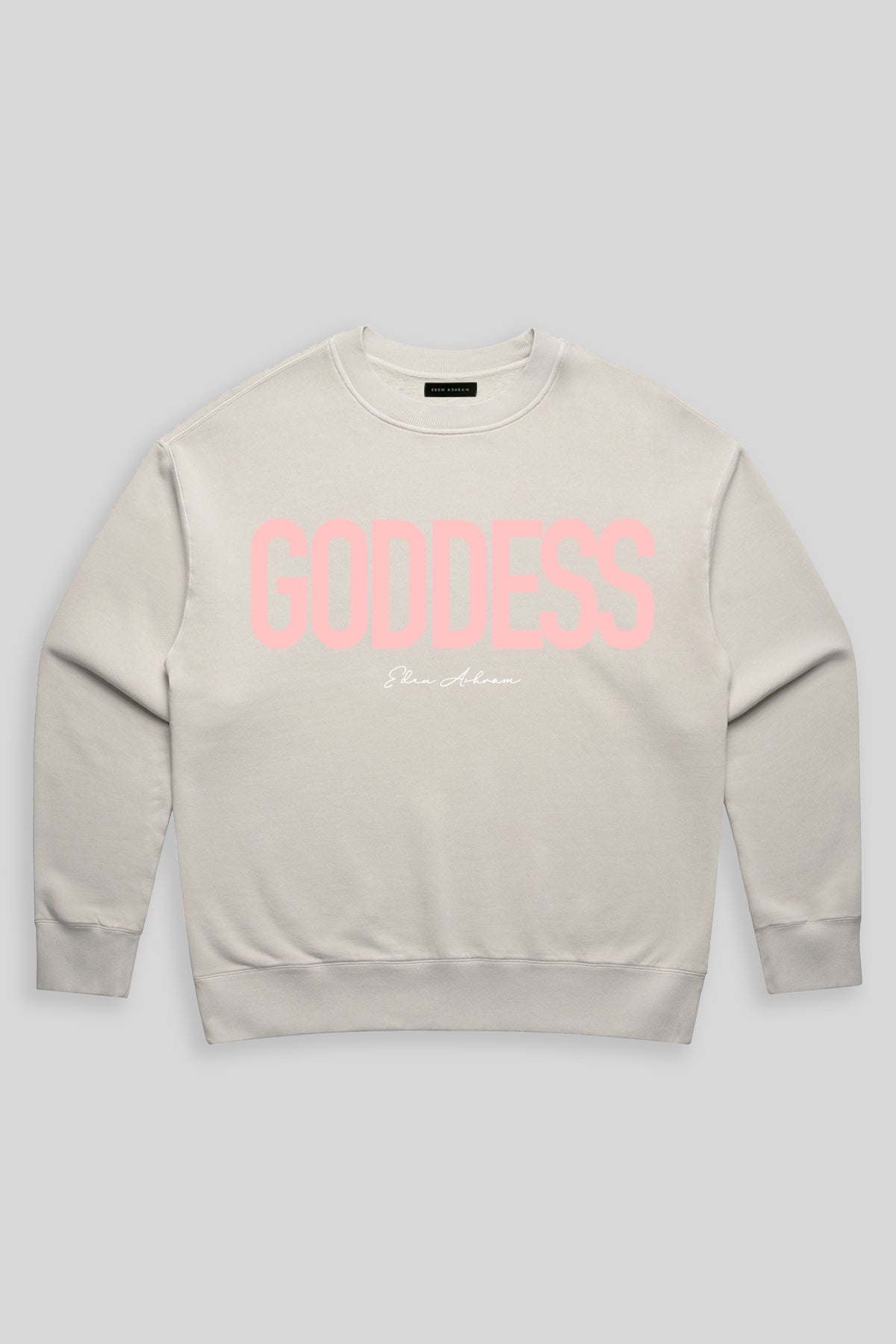 Eden Ashram Goddess Premium Faded Sweatshirt Faded Bone