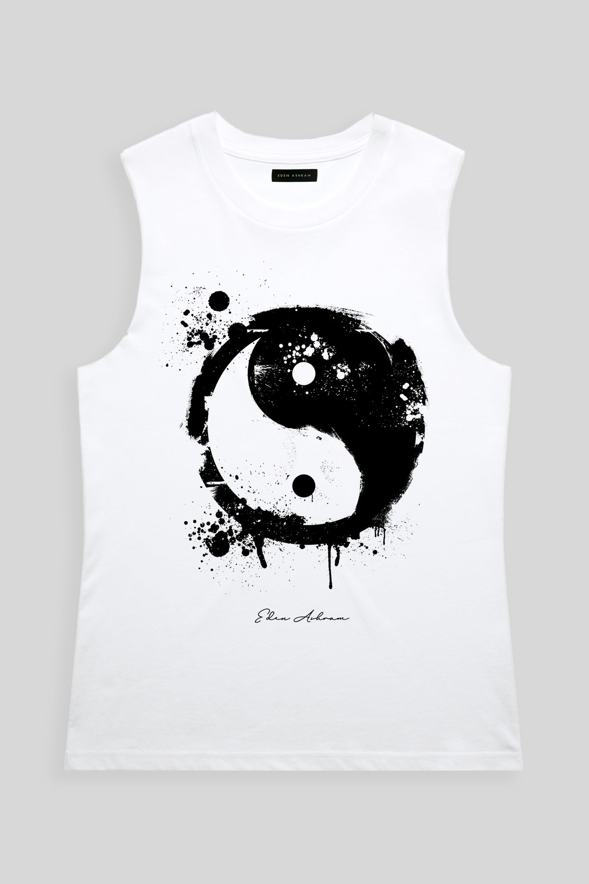 Eden Ashram Graffiti Yin Yang Camden Tank White