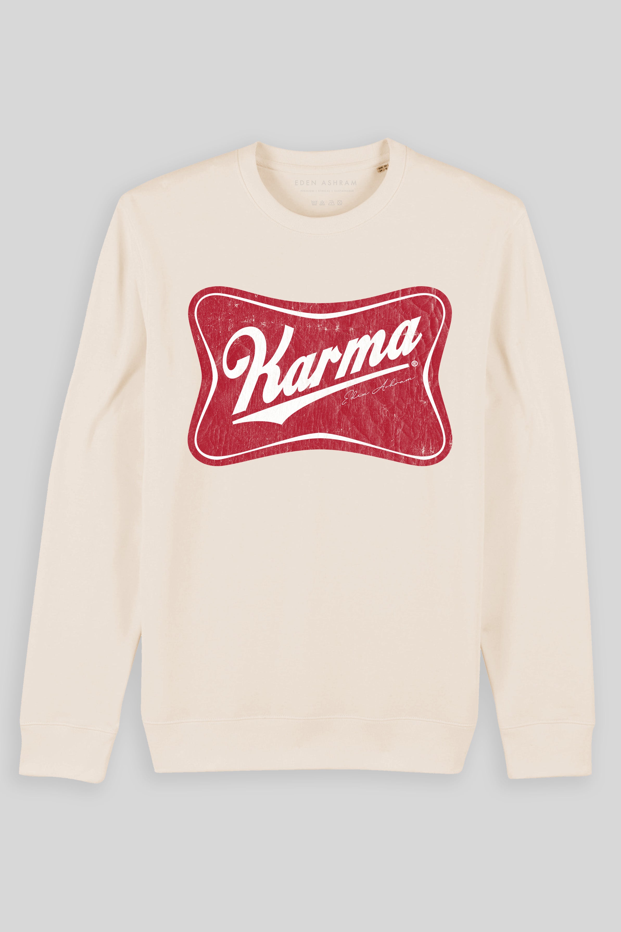 Eden Ashram Karma Beer Ultimate Organic Sweatshirt Natural Raw