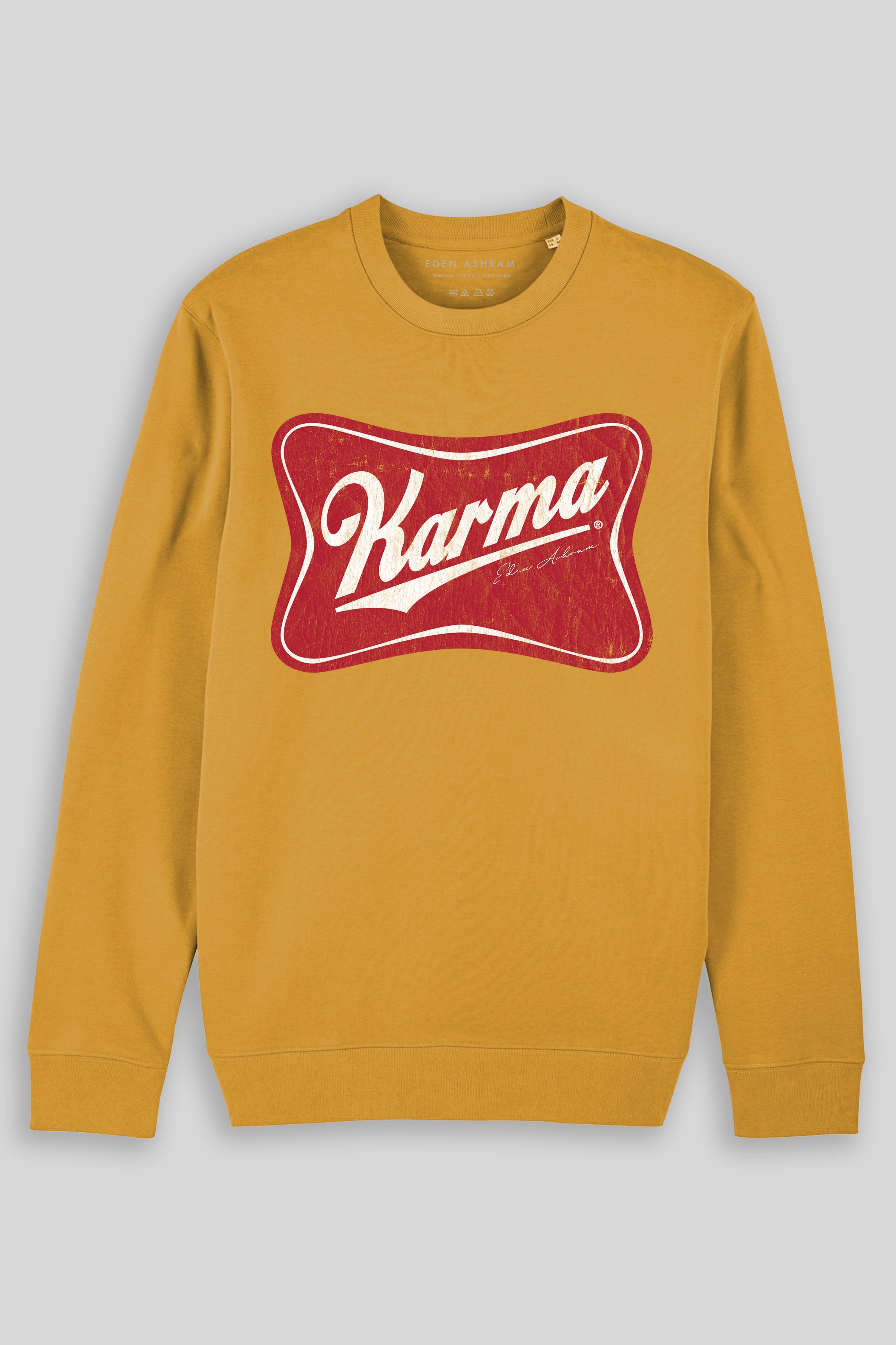 Eden Ashram Karma Beer Ultimate Organic Sweatshirt Ochre