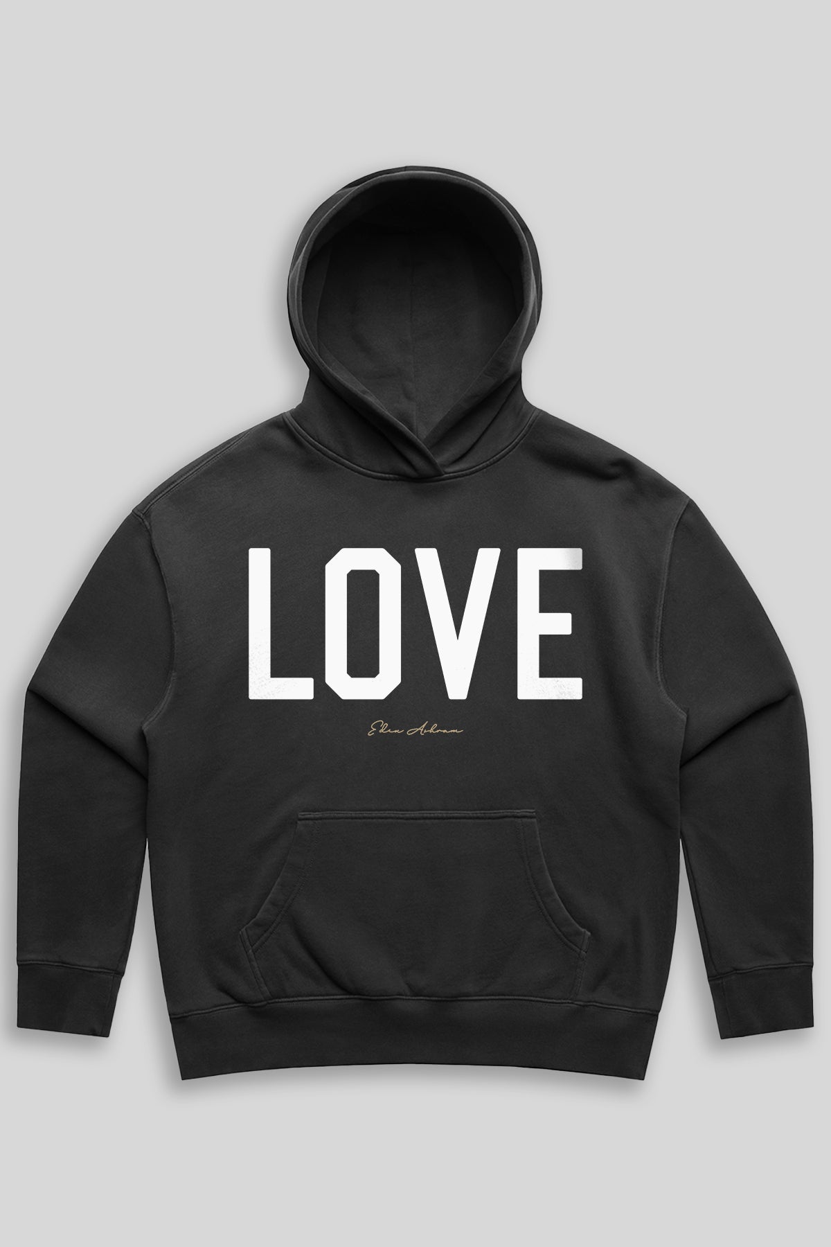 Eden Ashram Love Premium Faded Hood Faded Black