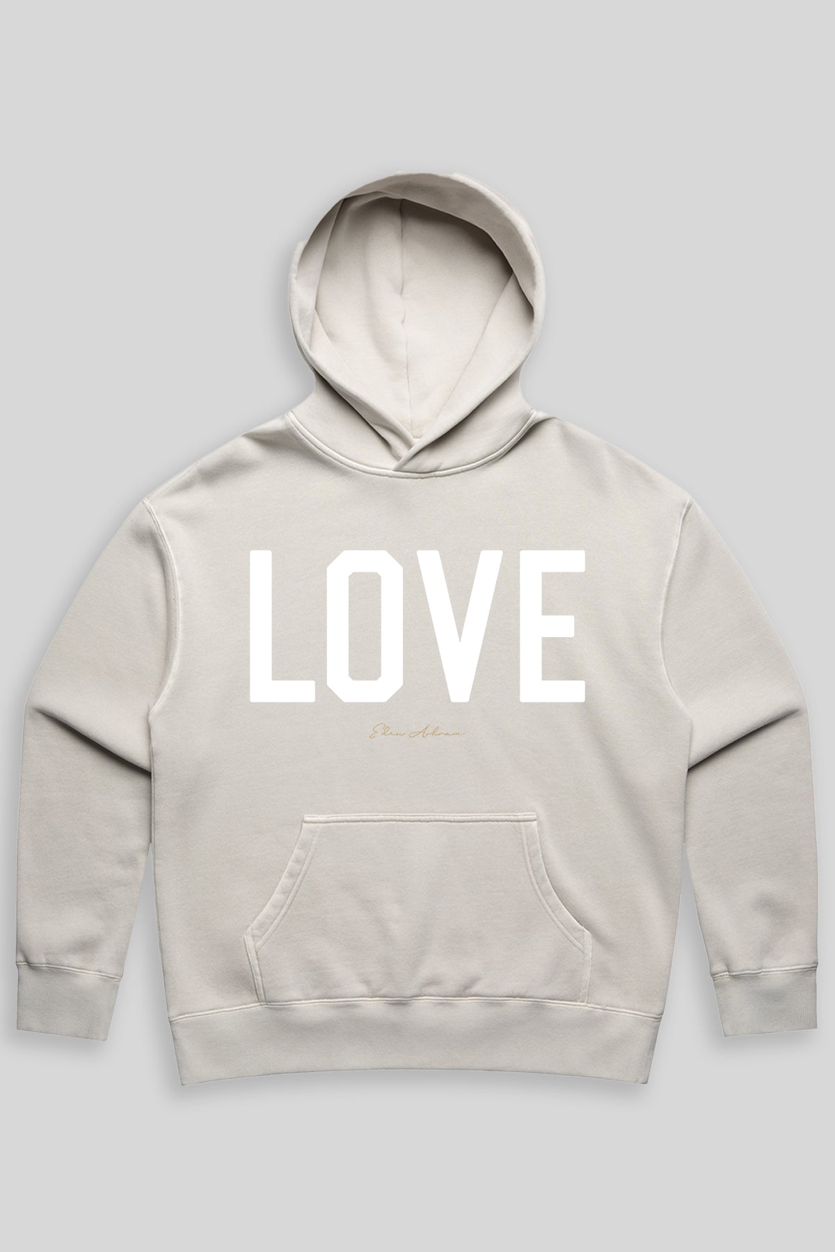 Eden Ashram Love Premium Faded Hood Faded Bone