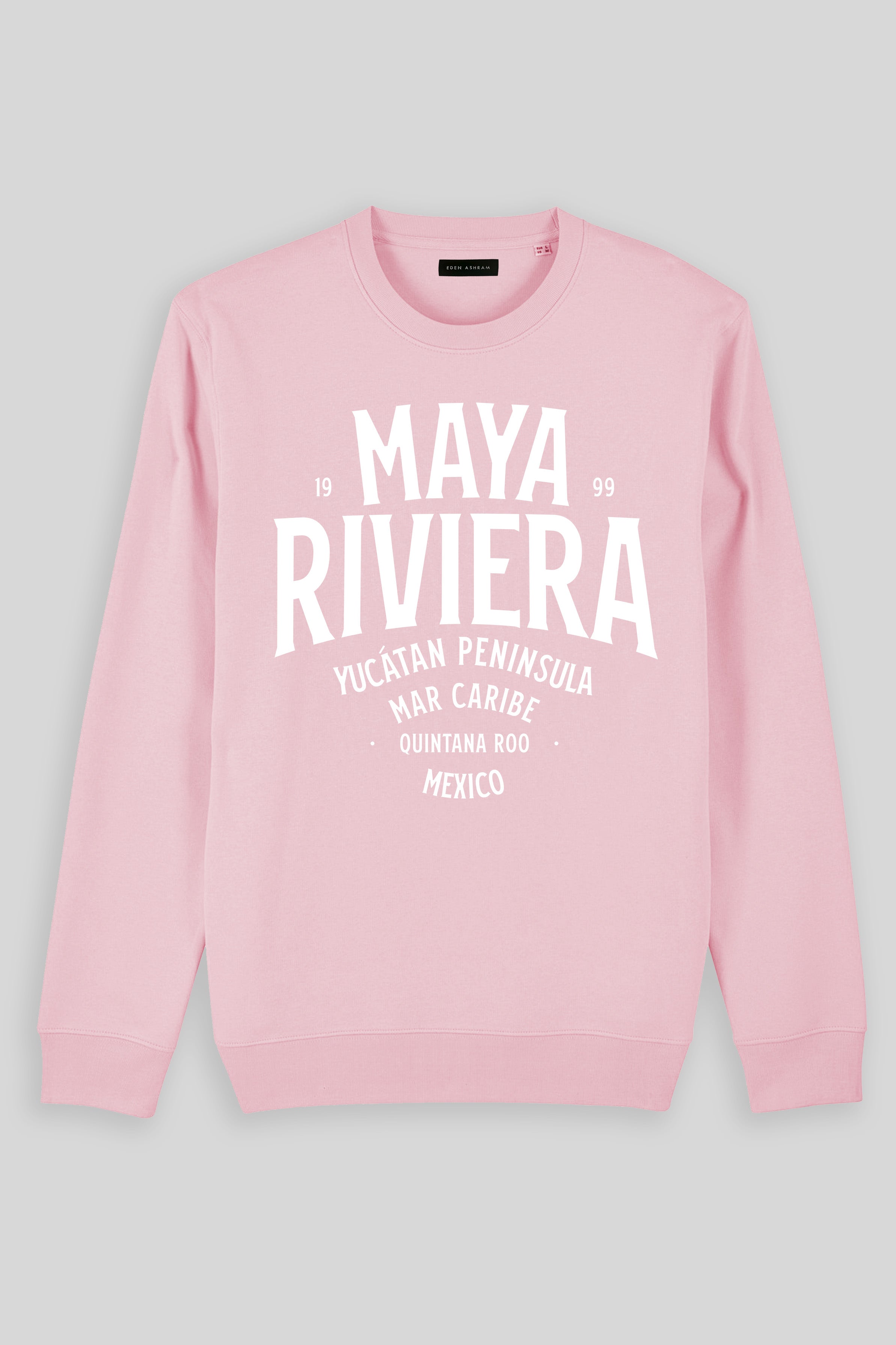 Eden Ashram Riviera Maya Iconic Sweatshirt Cotton Pink