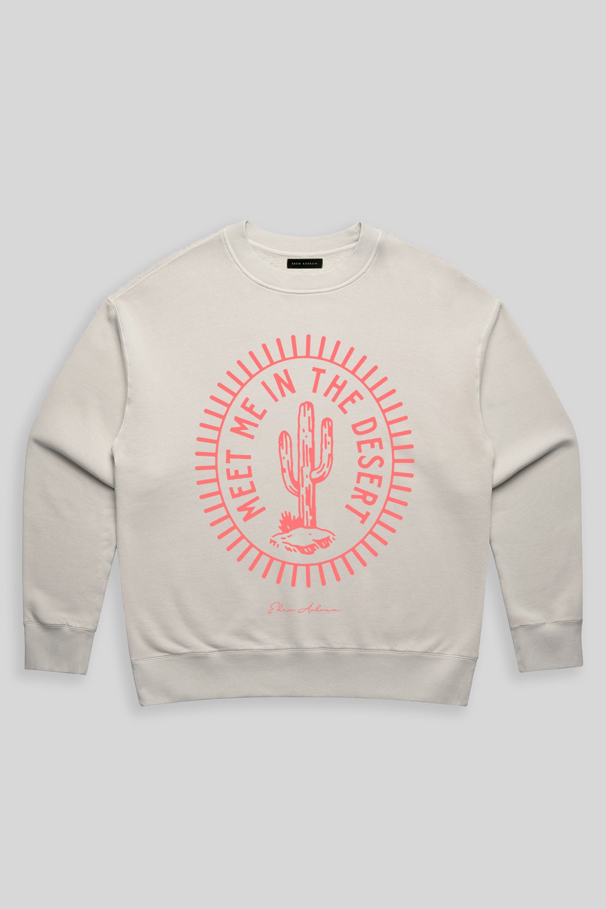 Eden Ashram Meet Me In The Desert Faded Sweatshirt Faded Bone