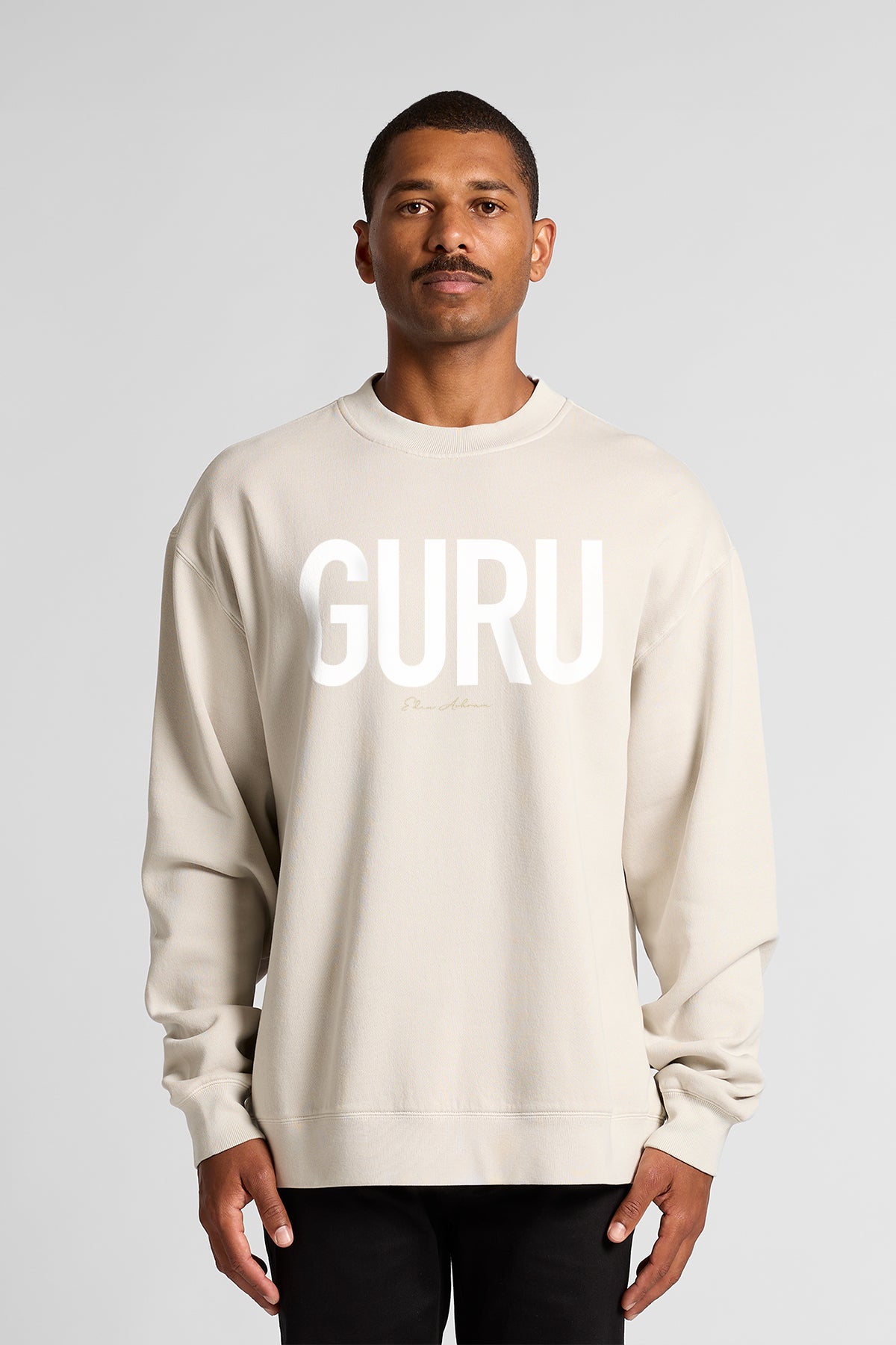 Eden Ashram Guru Men's Premium Faded Crew