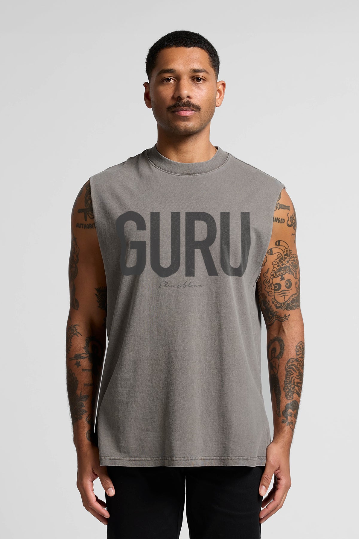 Eden Ashram Guru Men's Premium Heavy Faded Tank