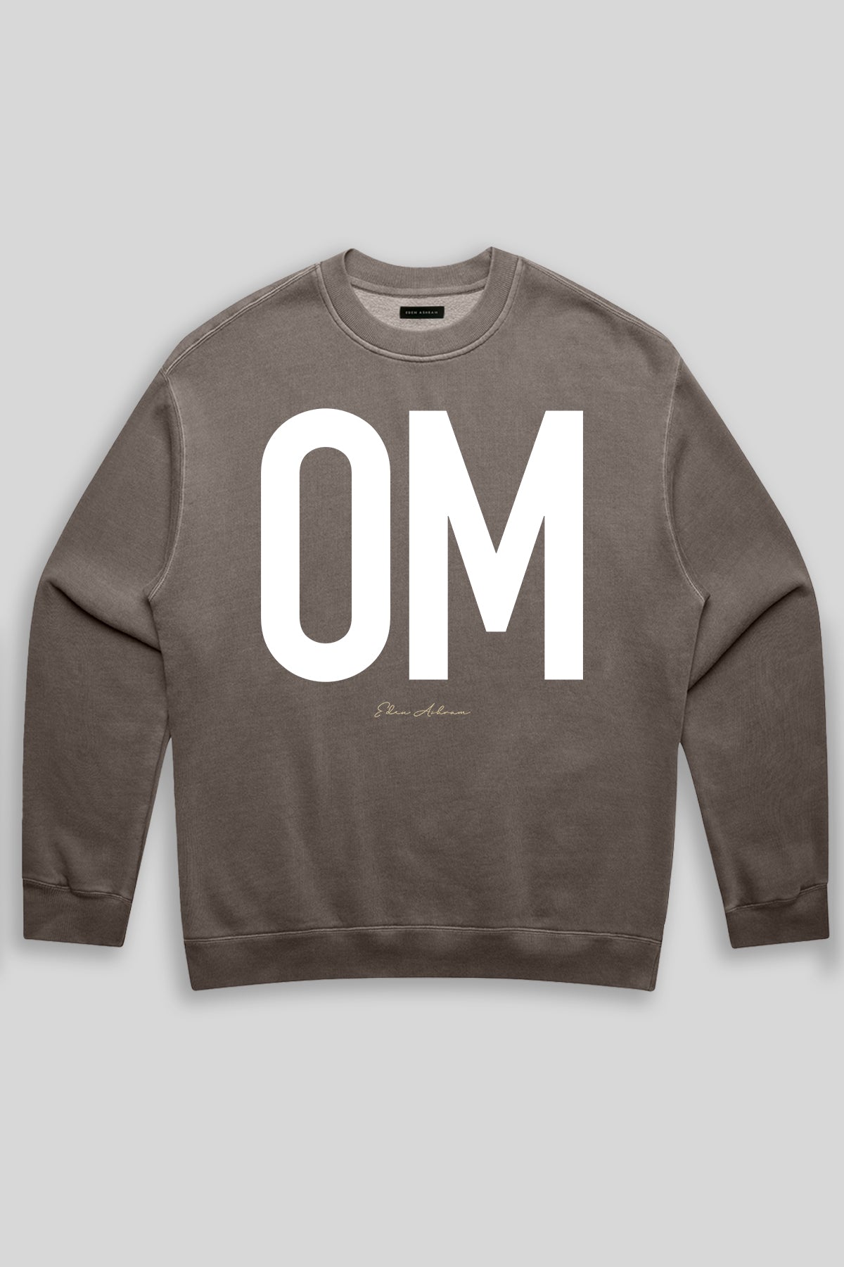 Eden Ashram OM Men's Premium Faded Crew Faded Grey