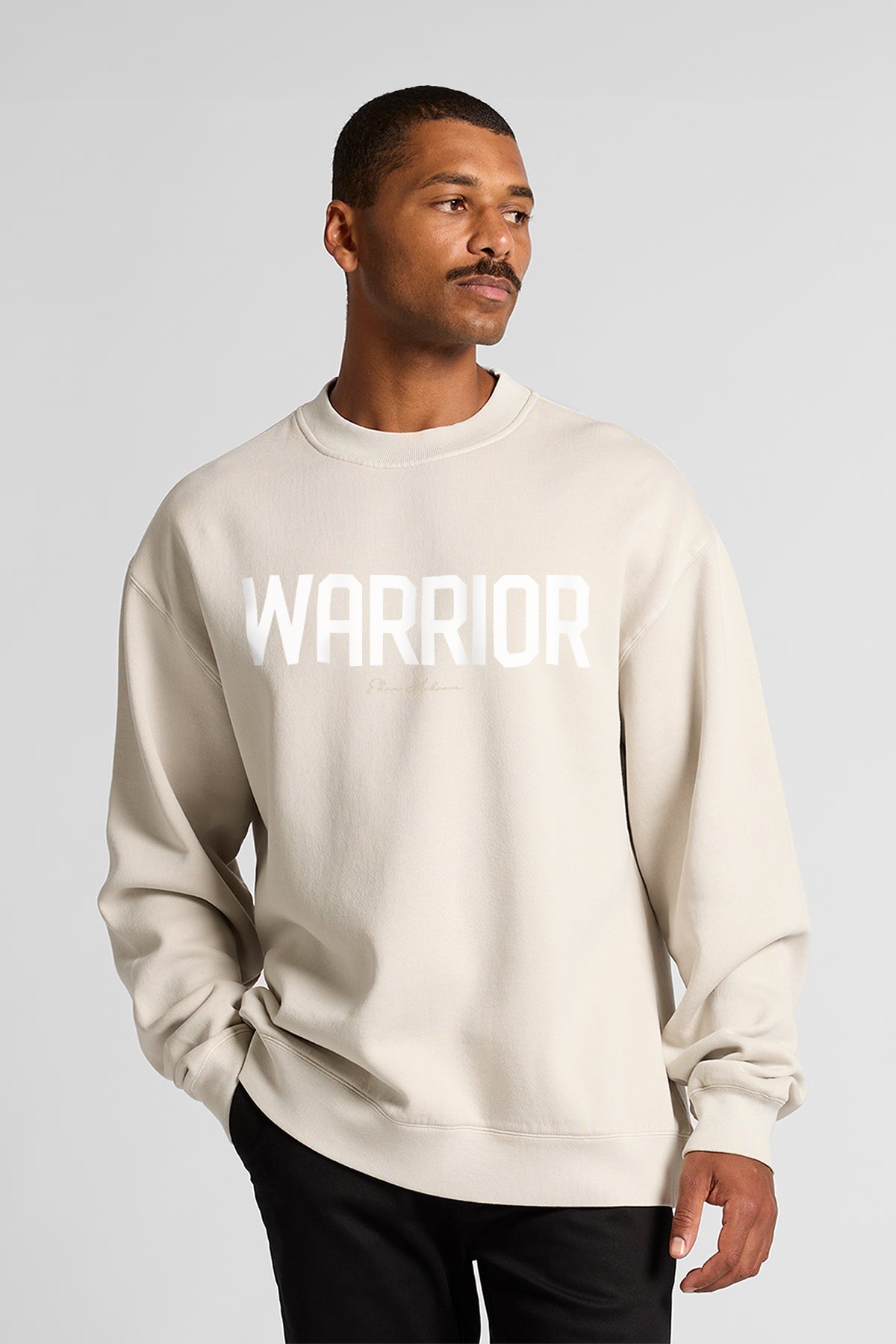 Eden Ashram Warrior Men's Premium Faded Crew