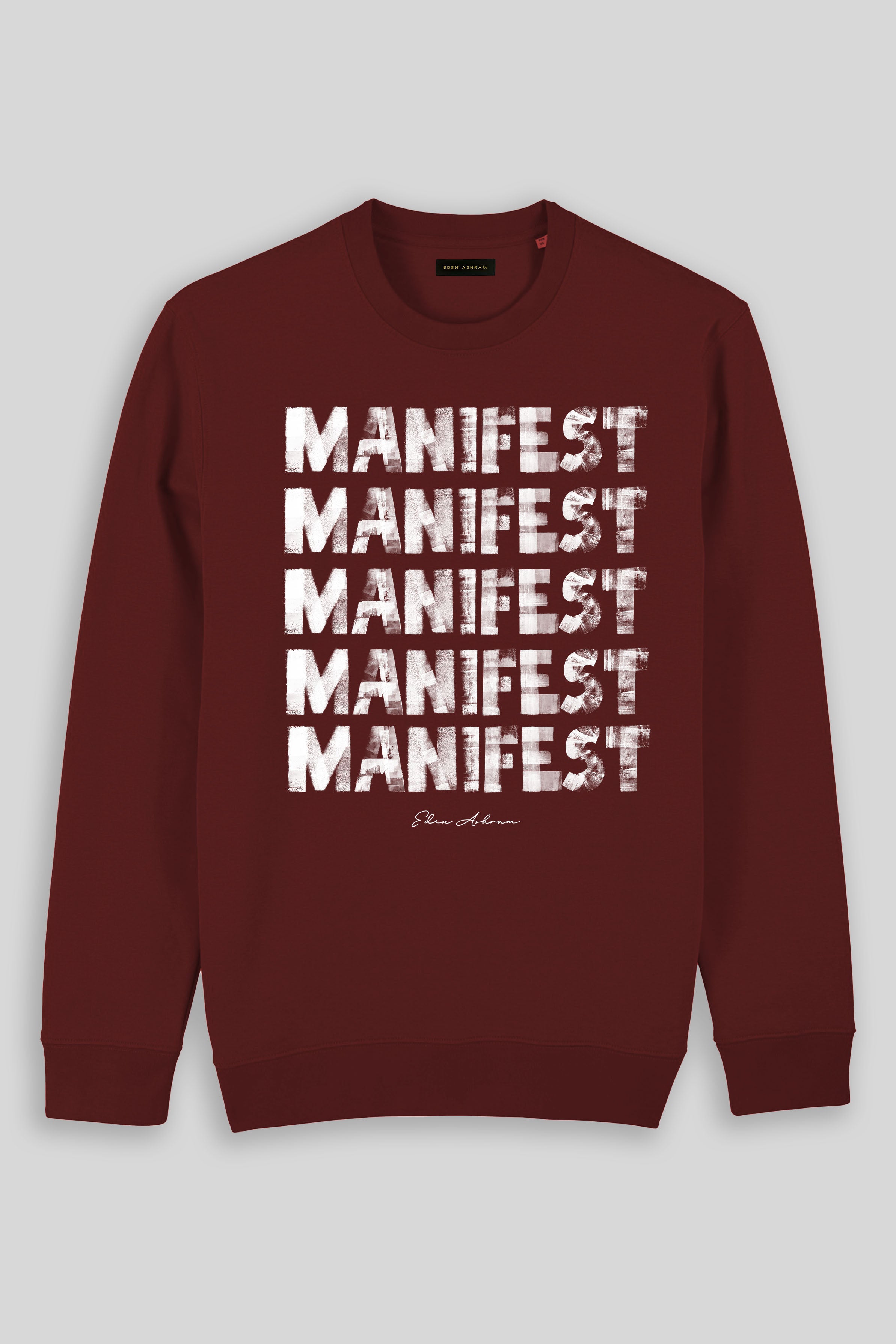 Eden Ashram Manifest Reality Ultimate Organic Sweatshirt Burgundy