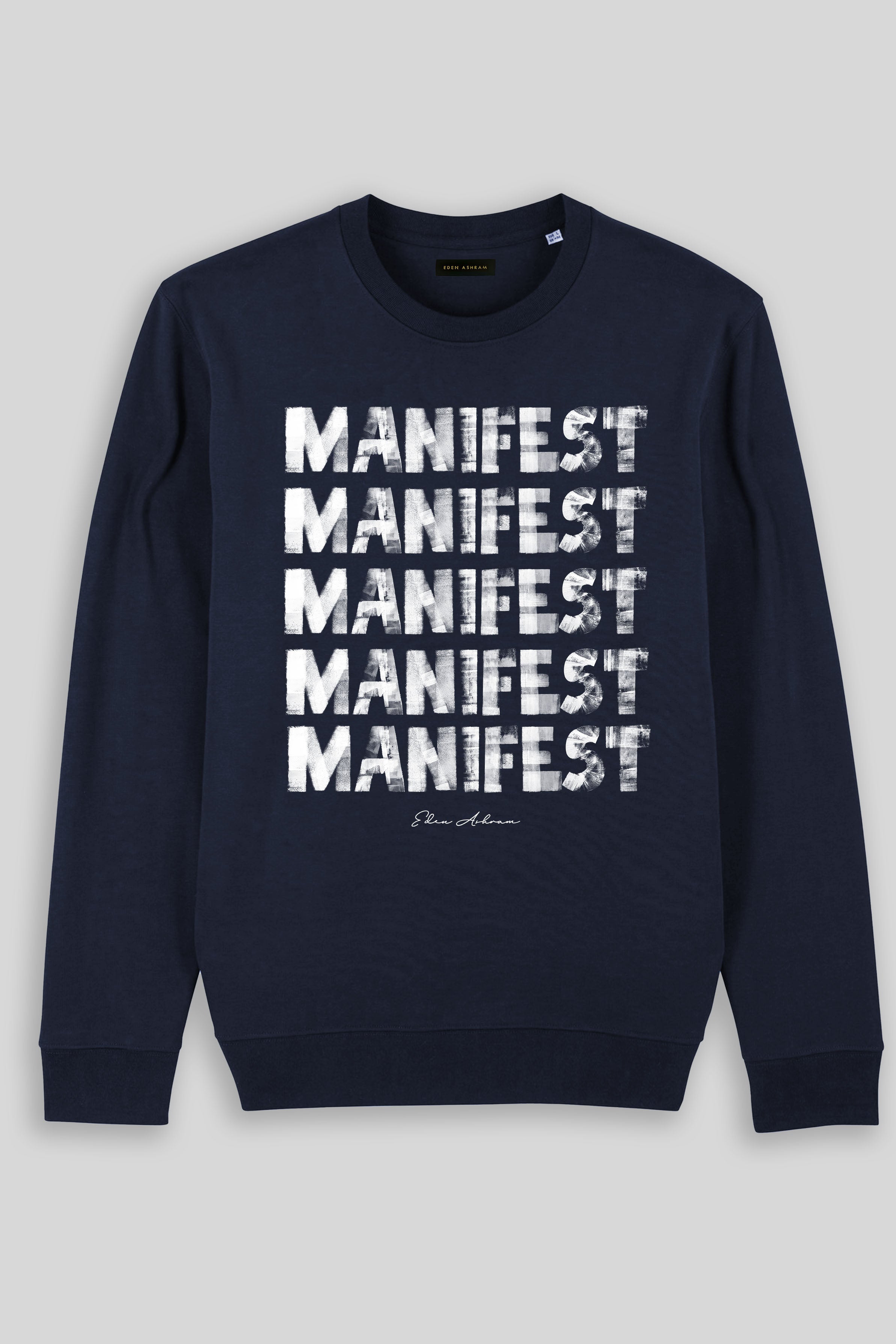 Eden Ashram Manifest Reality Ultimate Organic Sweatshirt Vintage Black