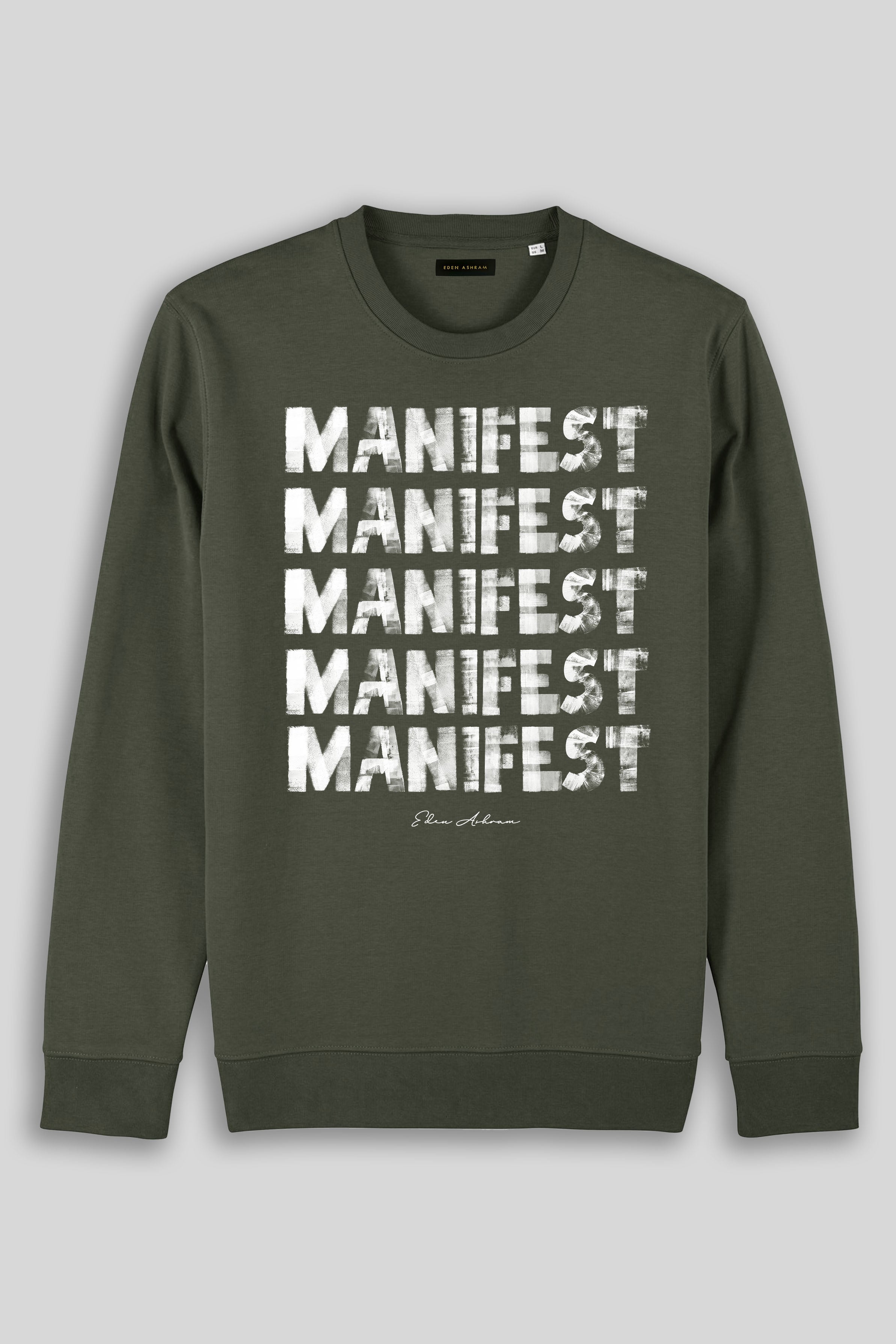 Eden Ashram Manifest Reality Ultimate Organic Sweatshirt Khaki