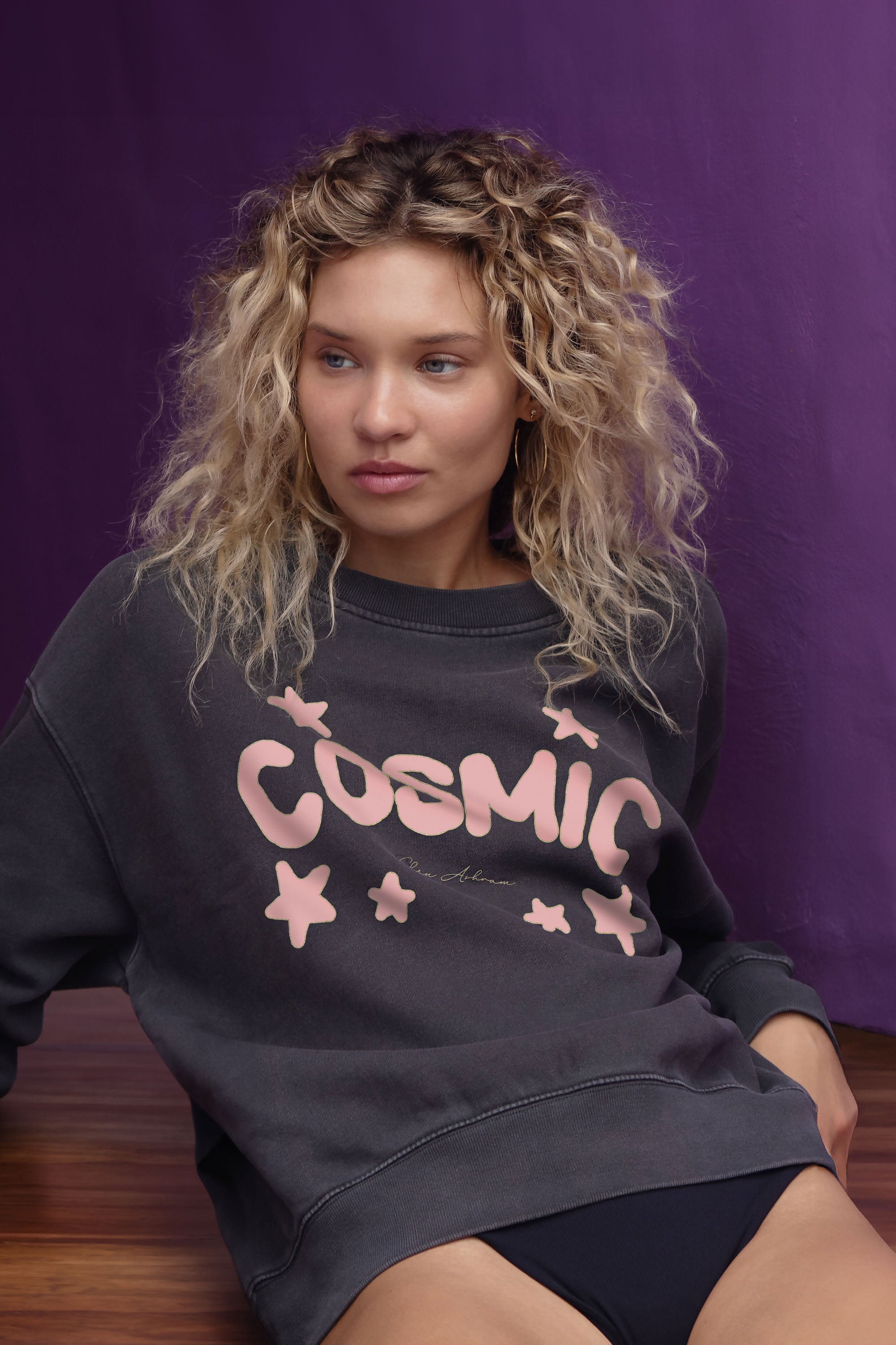 Eden Ashram Cosmic Premium Faded Sweatshirt