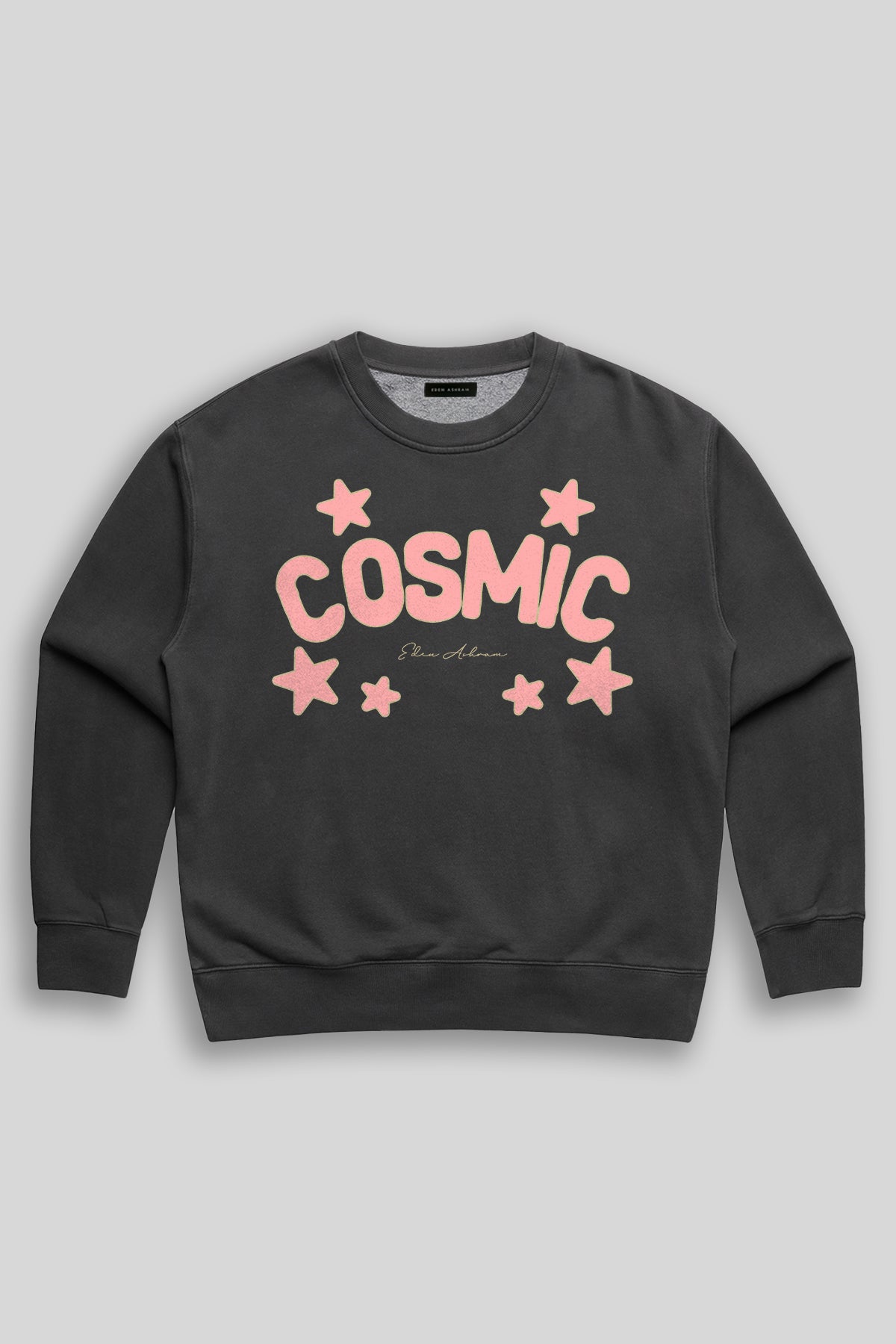 Eden Ashram Cosmic Premium Faded Sweatshirt Faded Black