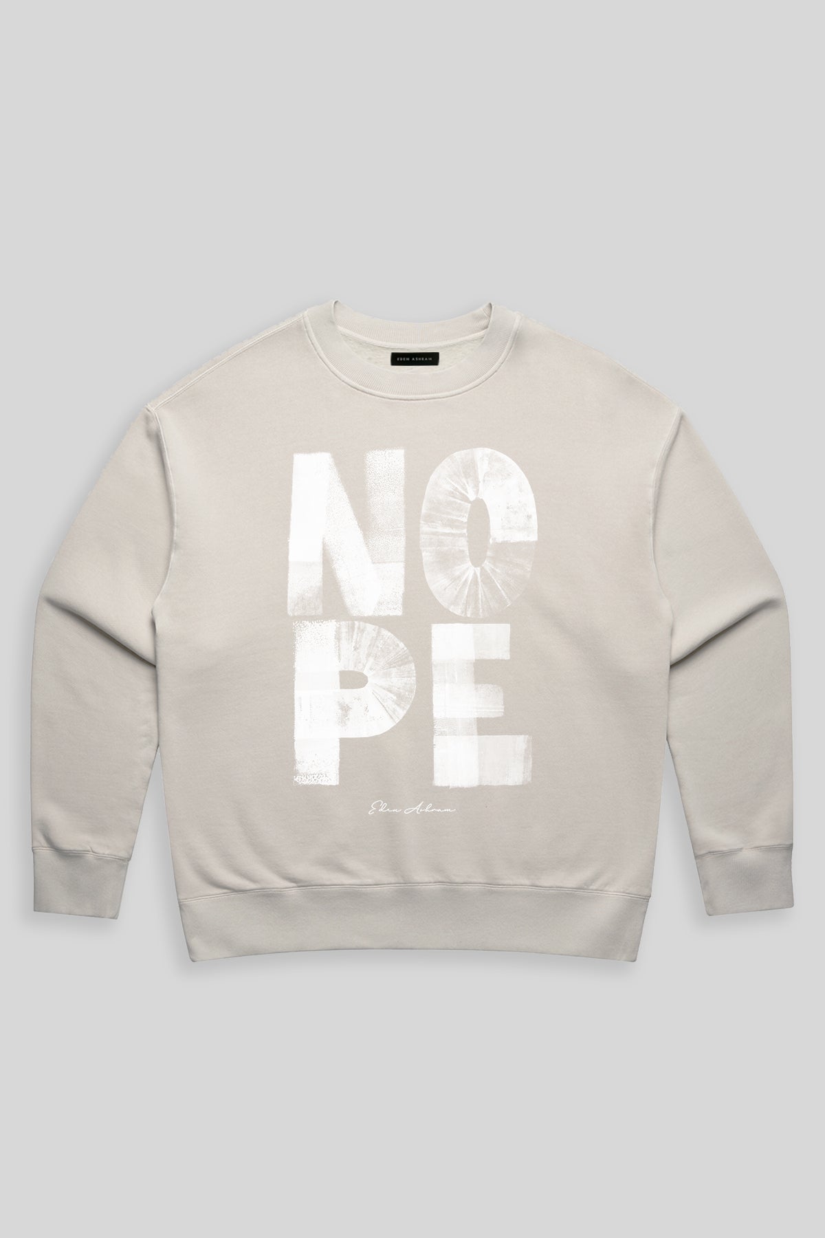 Eden Ashram NOPE Premium Faded Sweatshirt Faded Bone