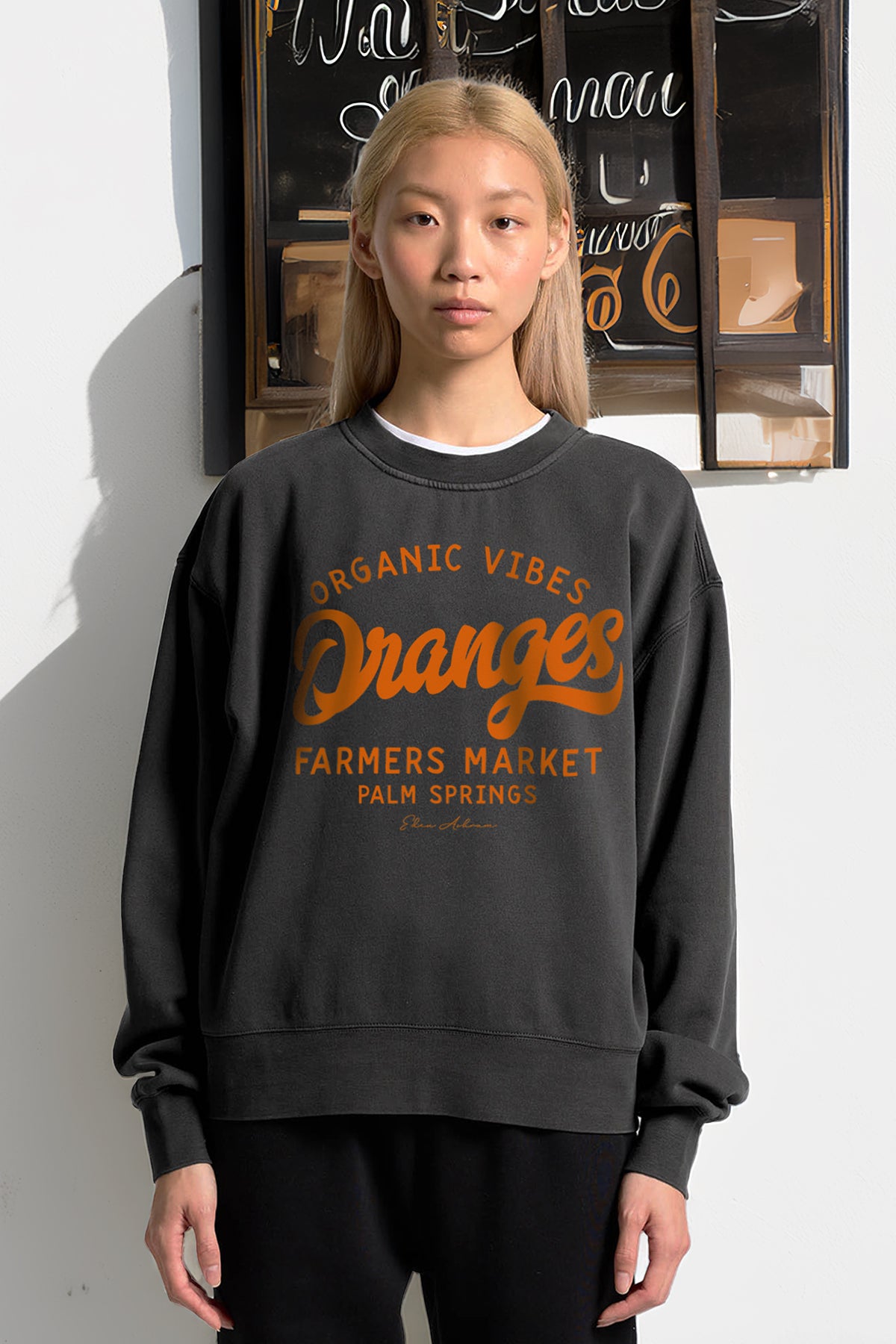 Eden Ashram Farmers Market Premium Faded Sweatshirt