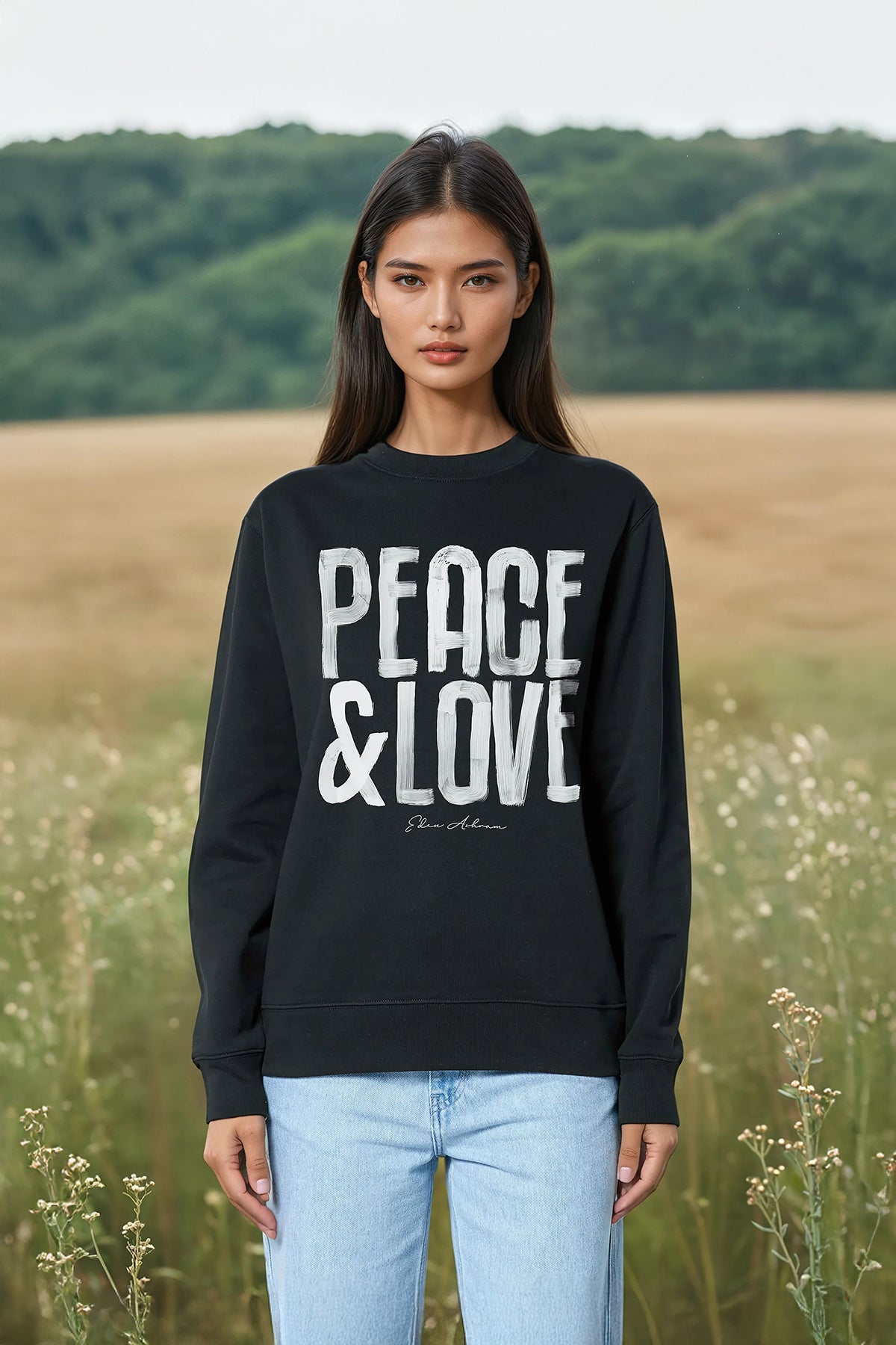 Eden Ashram Peace & Love Iconic Sweatshirt