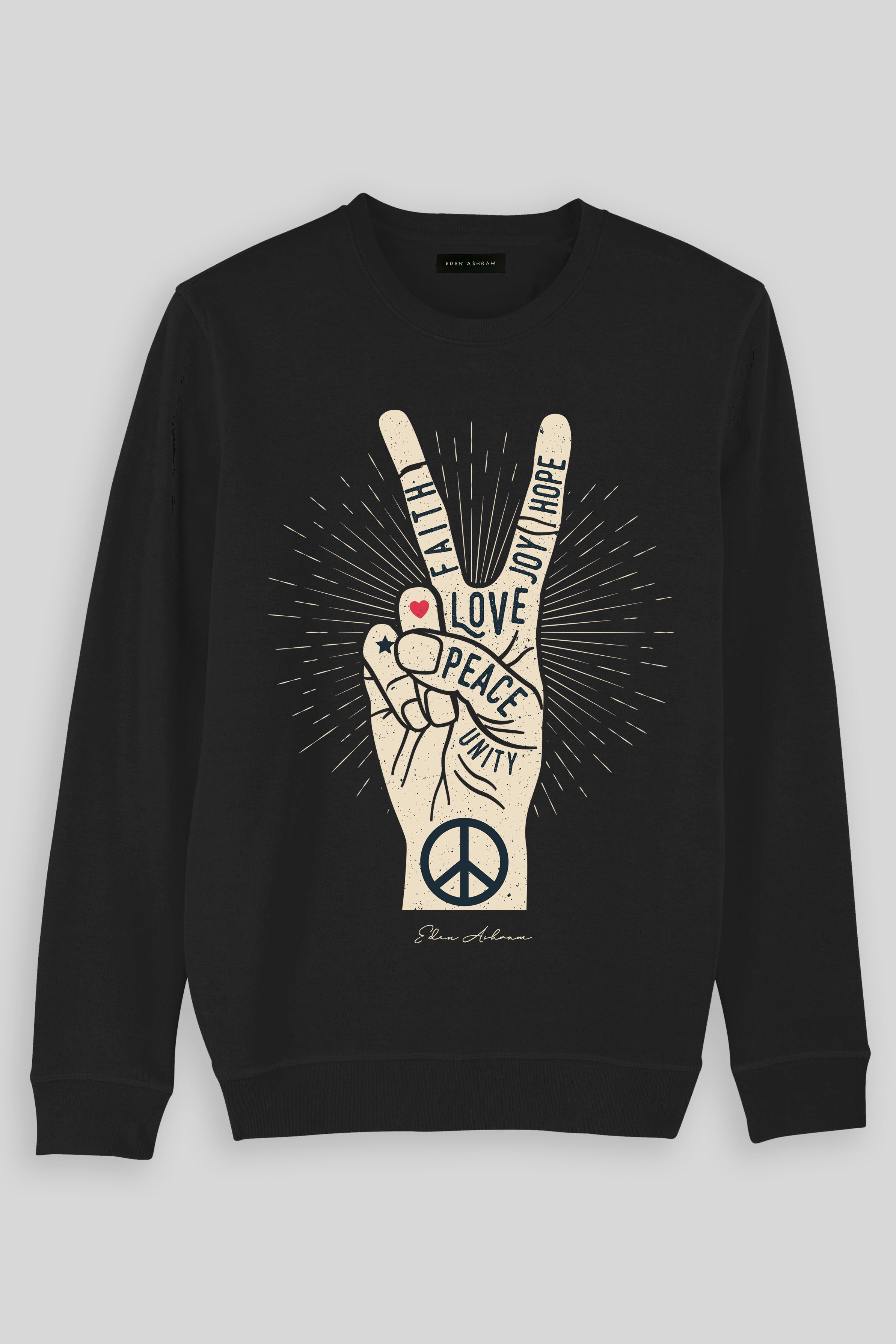 Peace Love Unity Faith Joy Hope Premium Crew Neck Sweatshirt