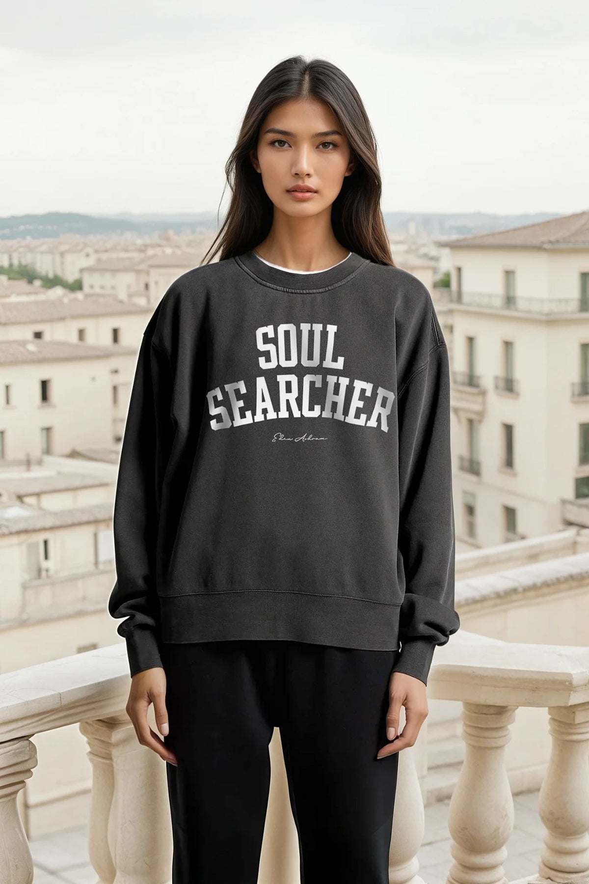 Eden Ashram Soul Searcher Premium Faded Sweatshirt