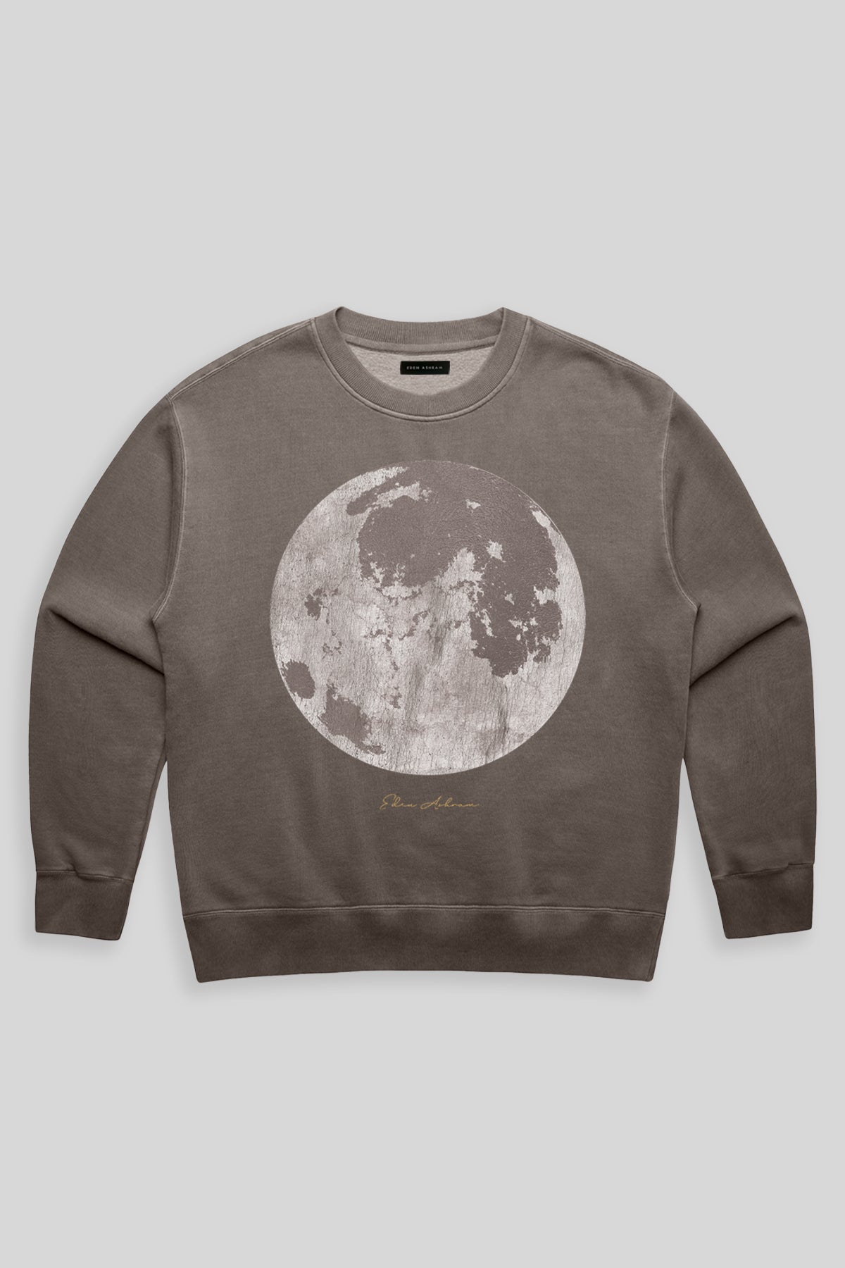 Eden Ashram The Moon Premium Faded Sweatshirt Faded Grey