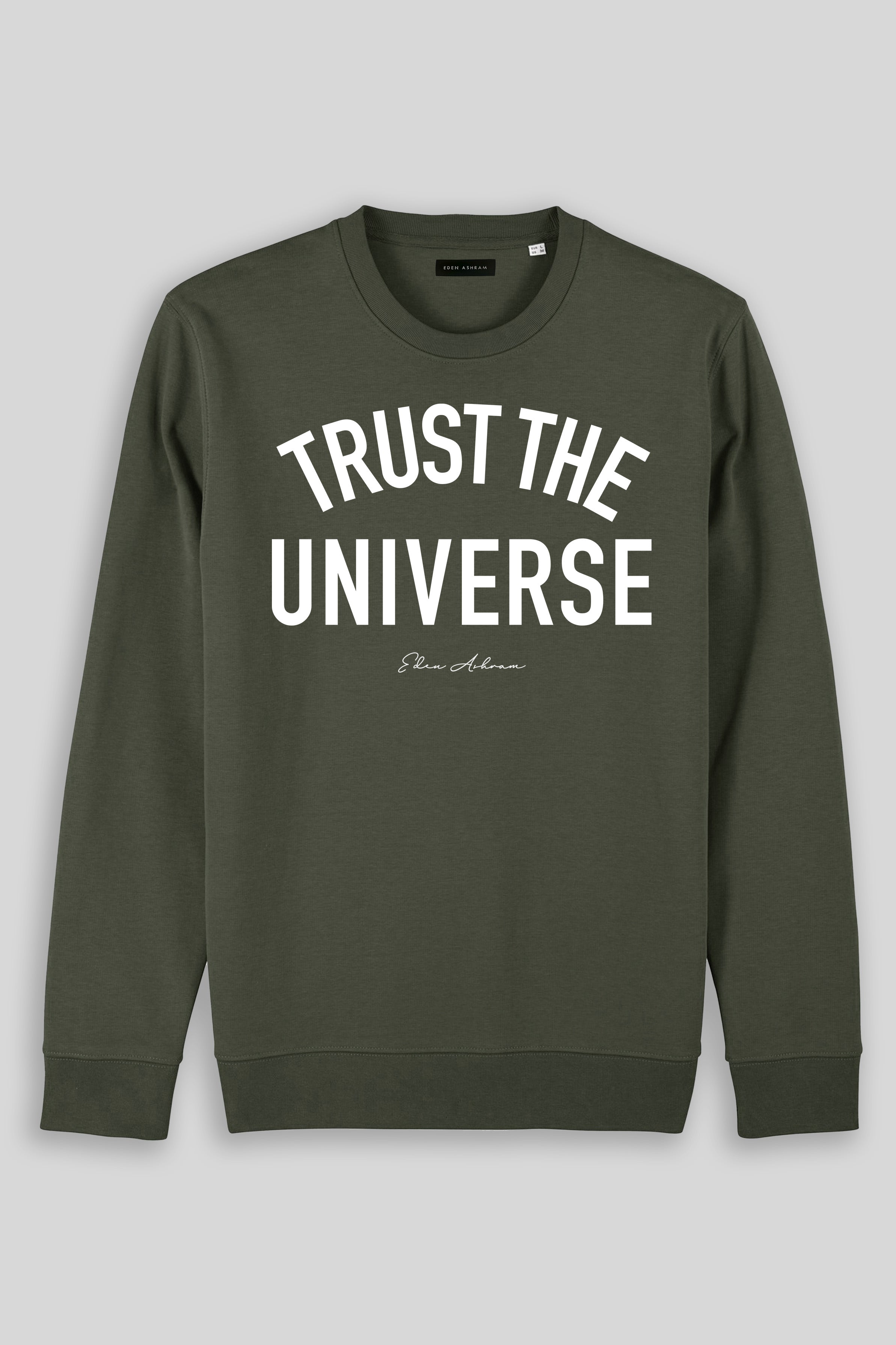 Eden Ashram Trust The Universe Iconic Sweatshirt Khaki