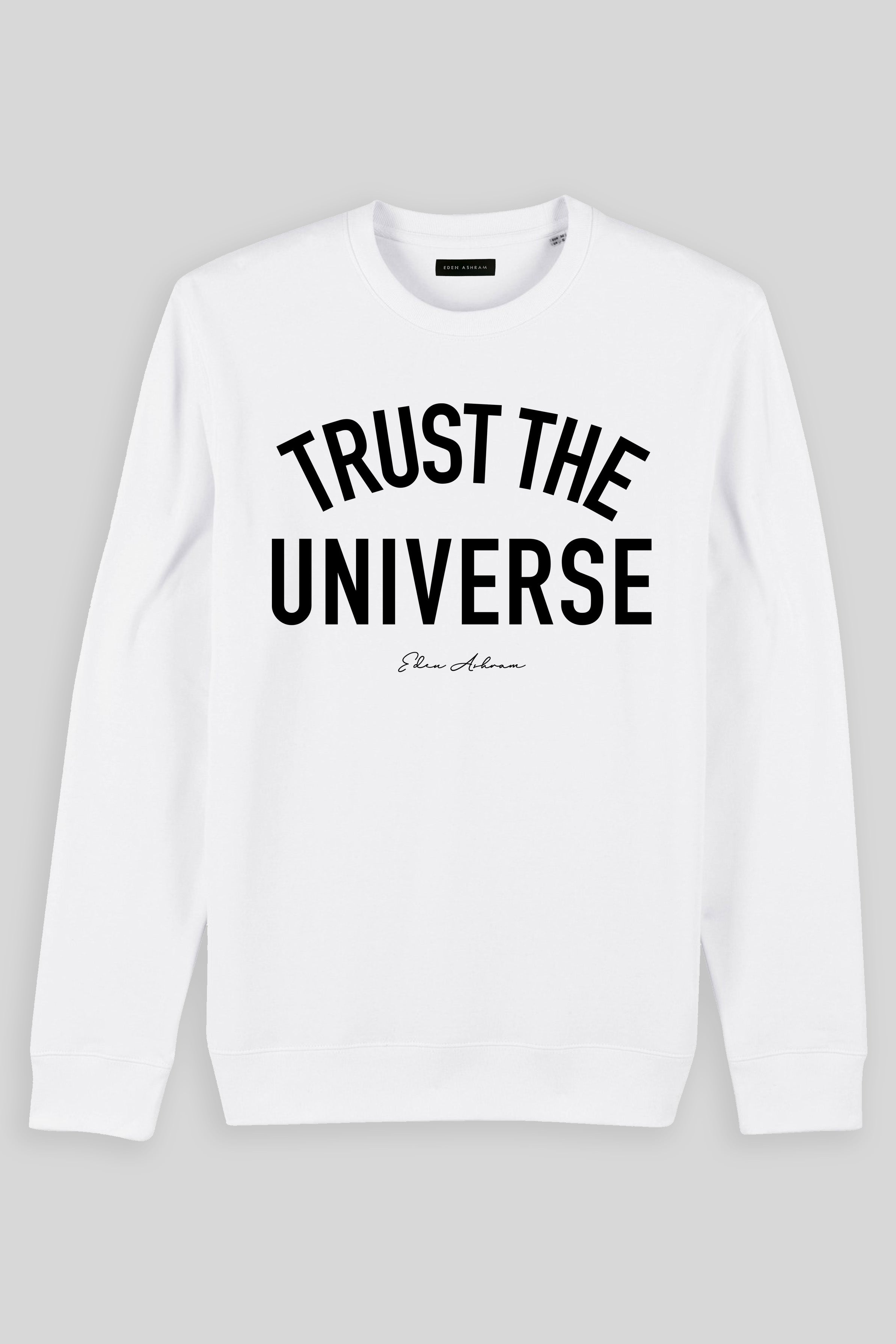 Eden Ashram Trust The Universe Iconic Sweatshirt White