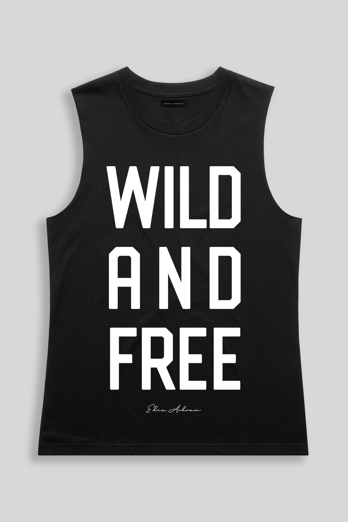 Eden Ashram Wild and Free Camden Tank Black