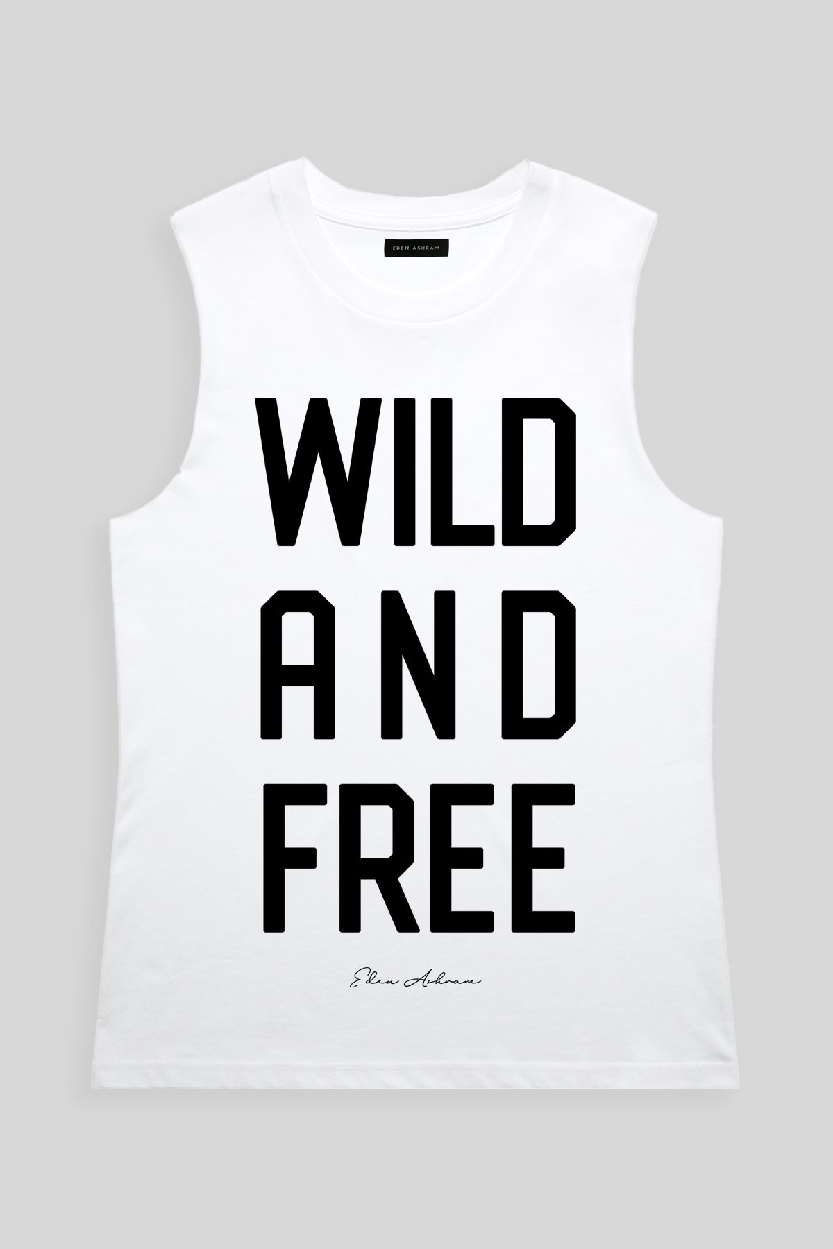 Eden Ashram Wild and Free Camden Tank White