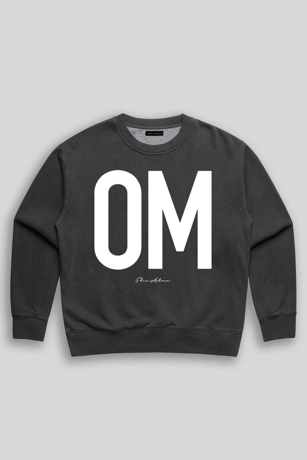 Eden Ashram OM Premium Faded Sweatshirt Faded Black