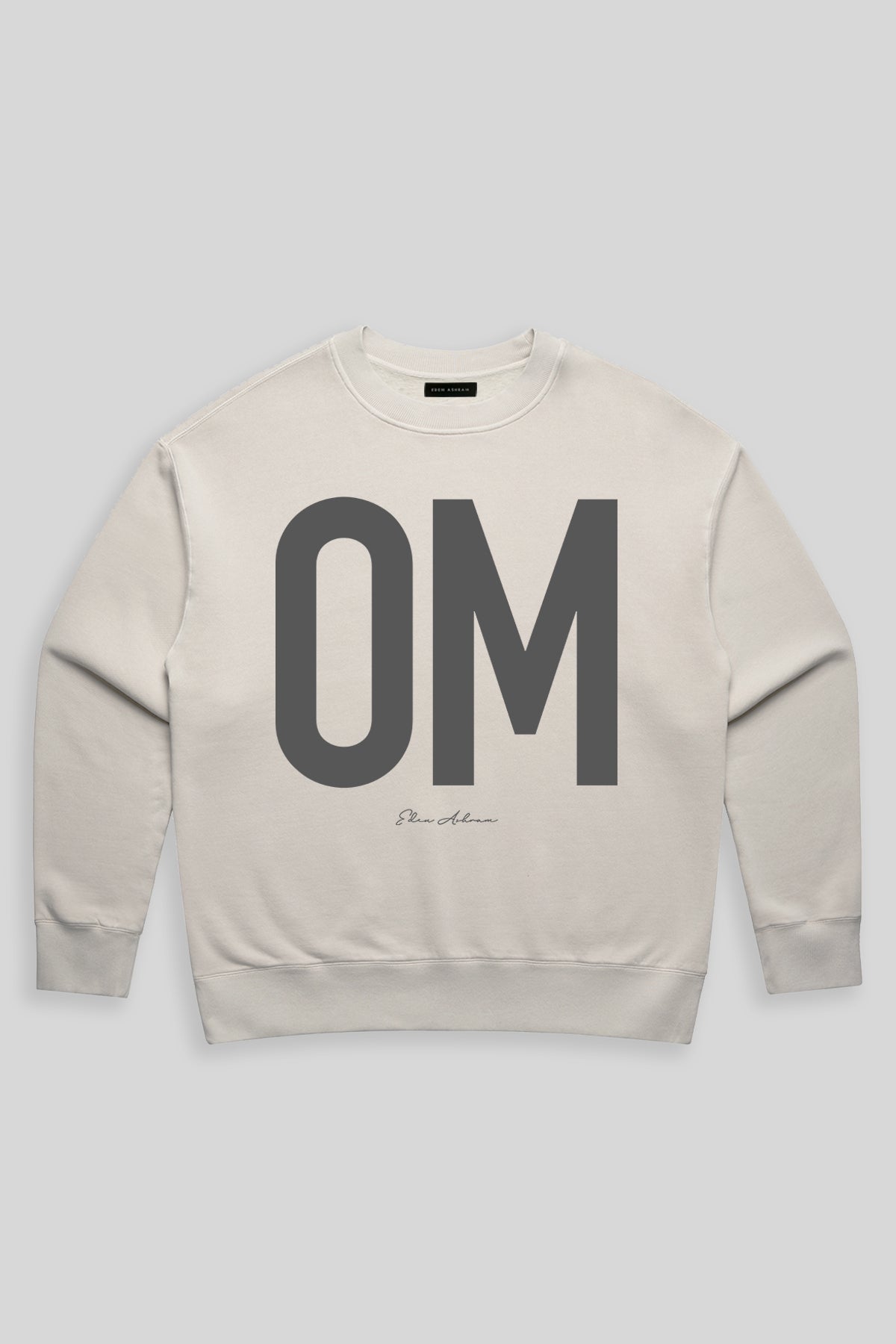 Eden Ashram OM Premium Faded Sweatshirt Faded Bone