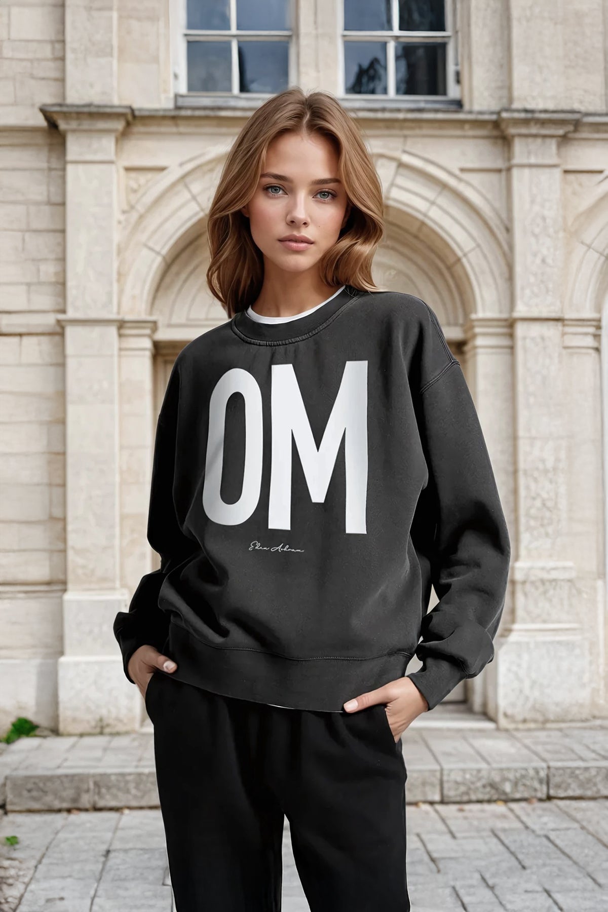 Eden Ashram OM Premium Faded Sweatshirt