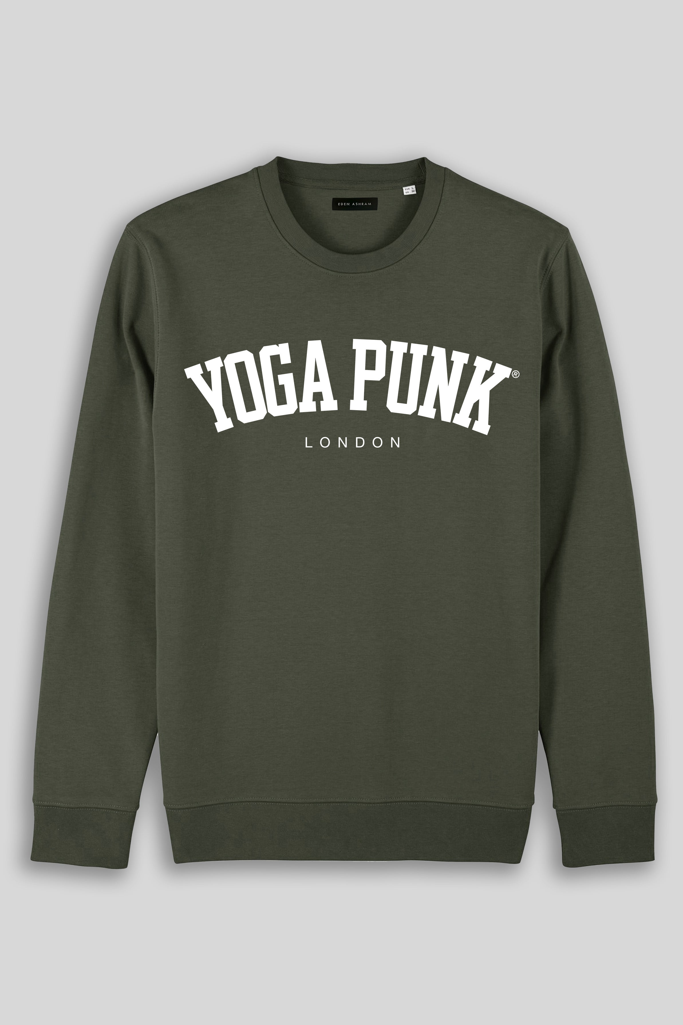 Eden Ashram Yoga Punk Iconic Sweatshirt Khaki