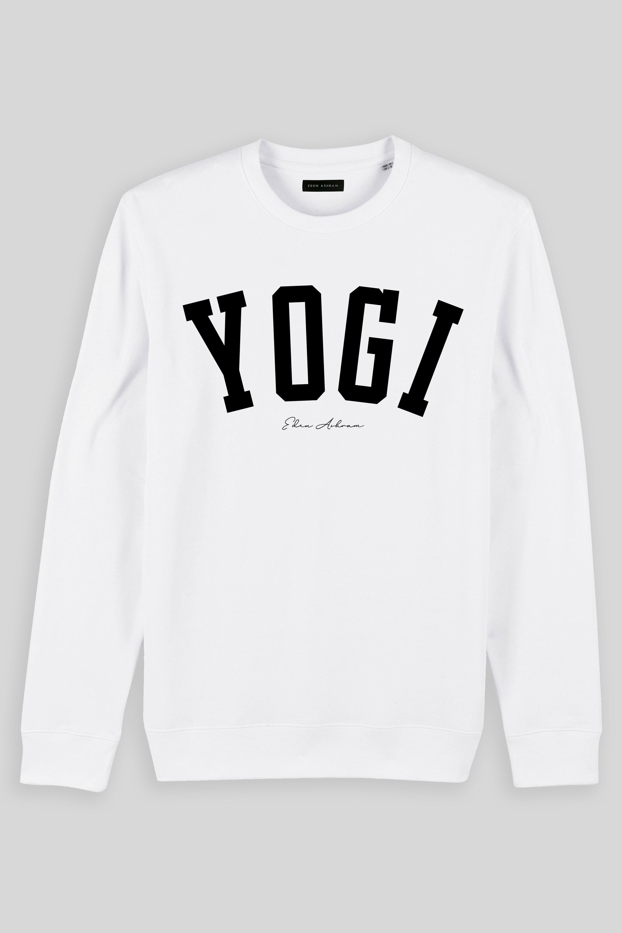 Eden Ashram YOGI Iconic Sweatshirt White